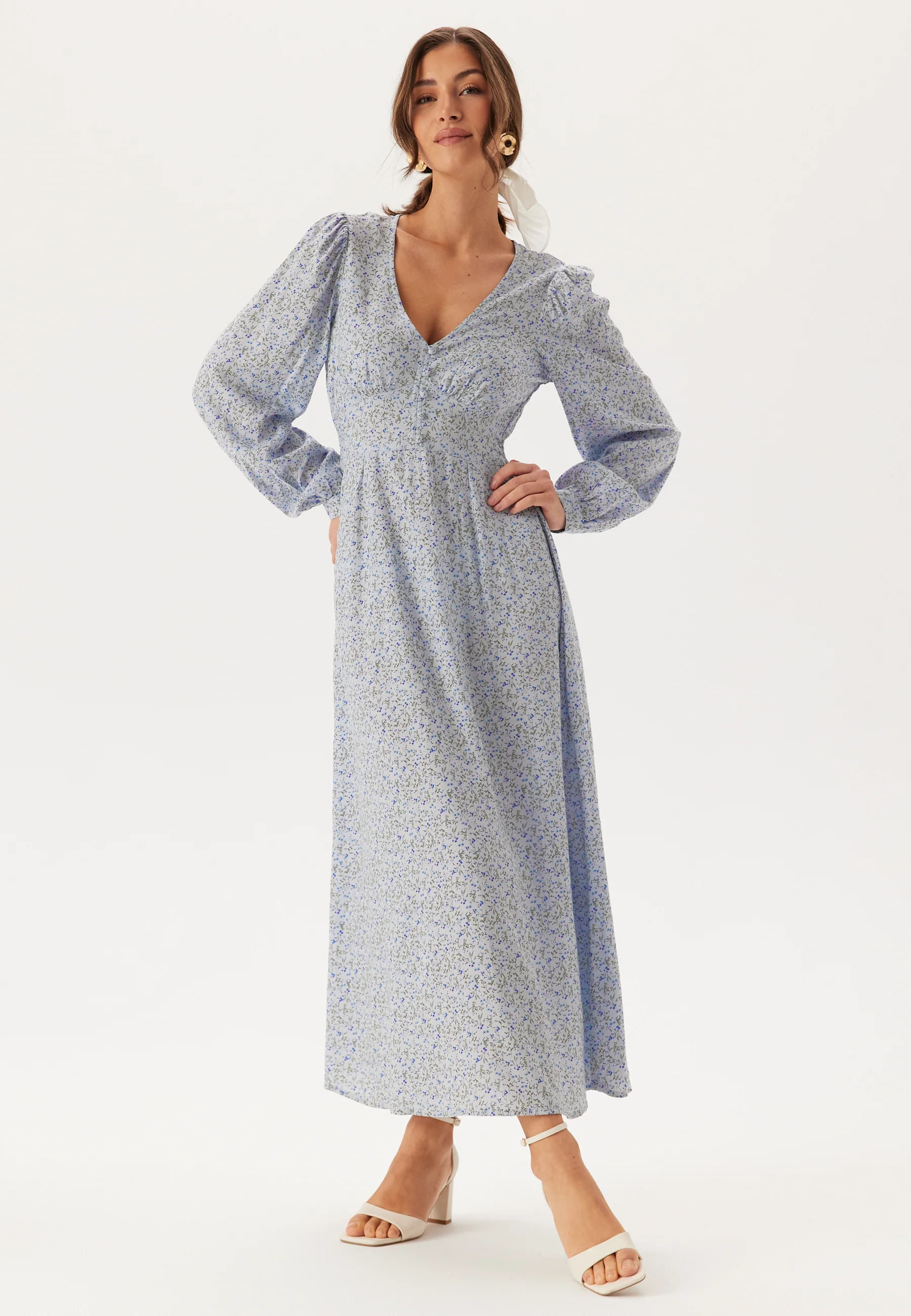 Viscose V-neck Maxi Dress