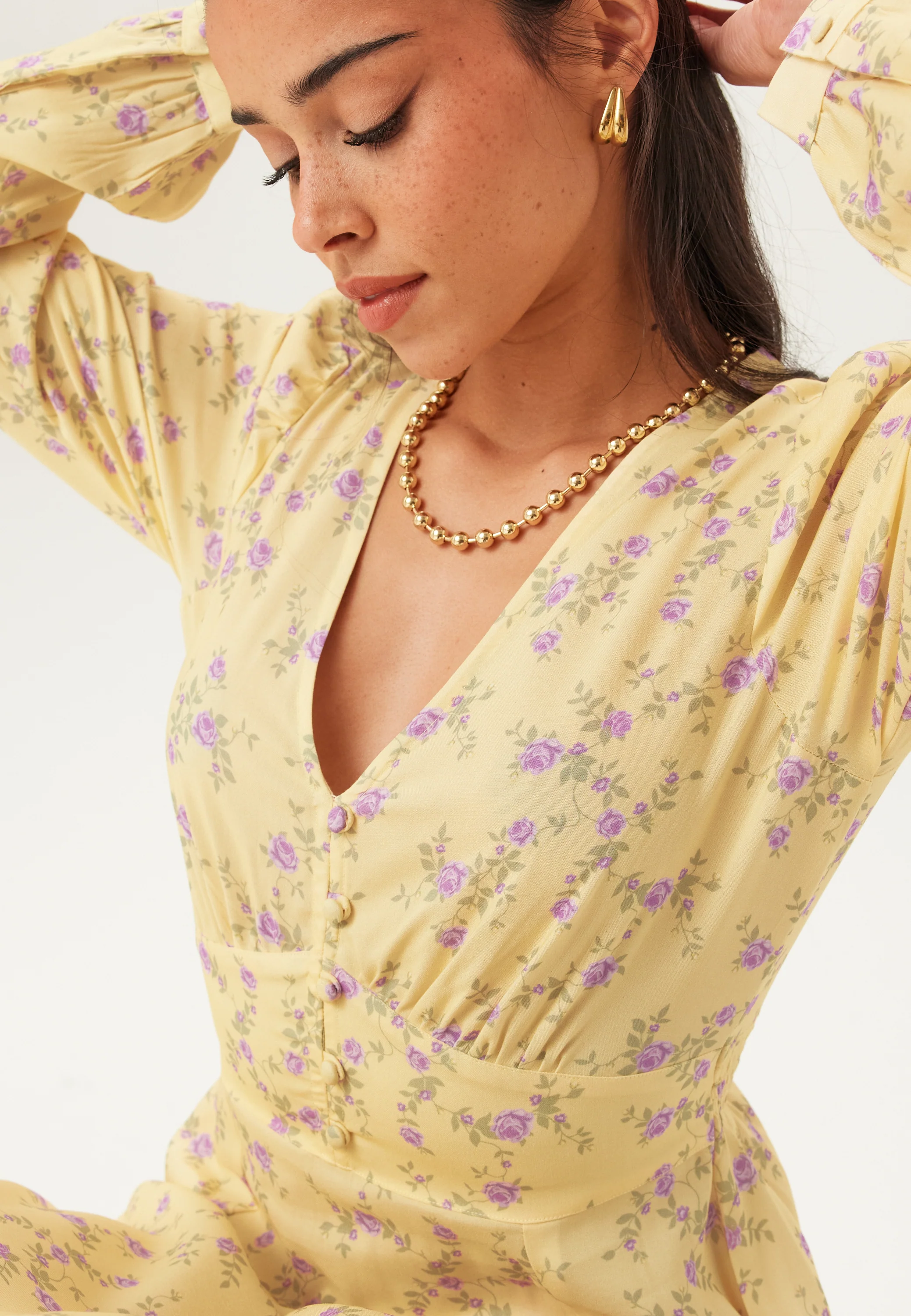 Viscose V-neck Maxi Dress - Image 2