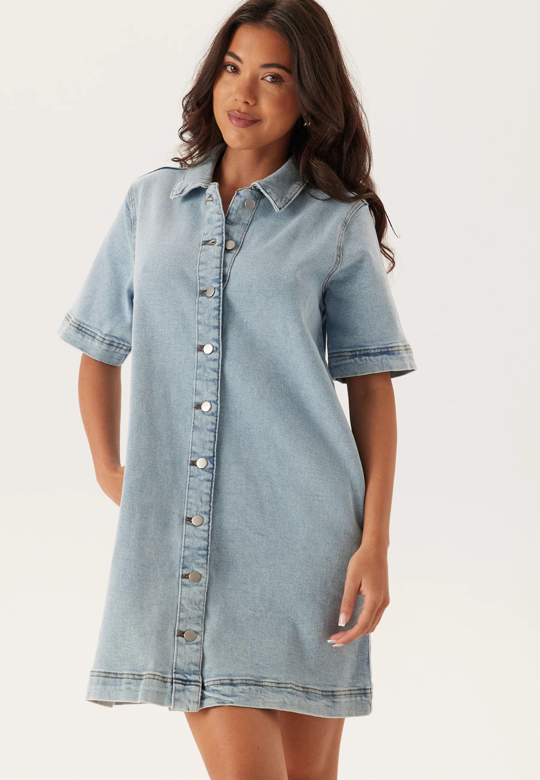 Visol 2/4 SLEEVE BUTTON DRESS - Image 2
