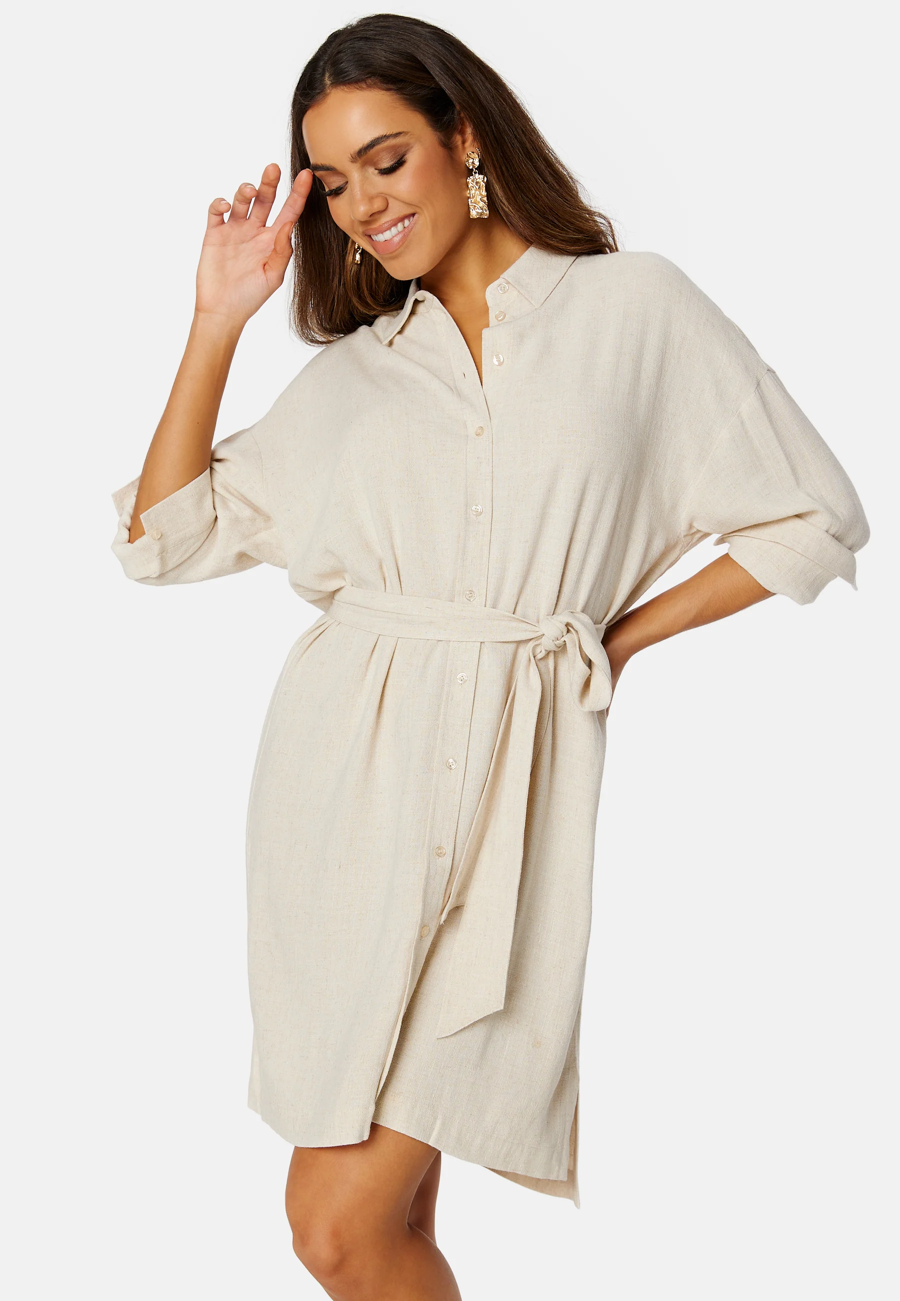 Viva-Tonia Long Linen Shirt - Image 2