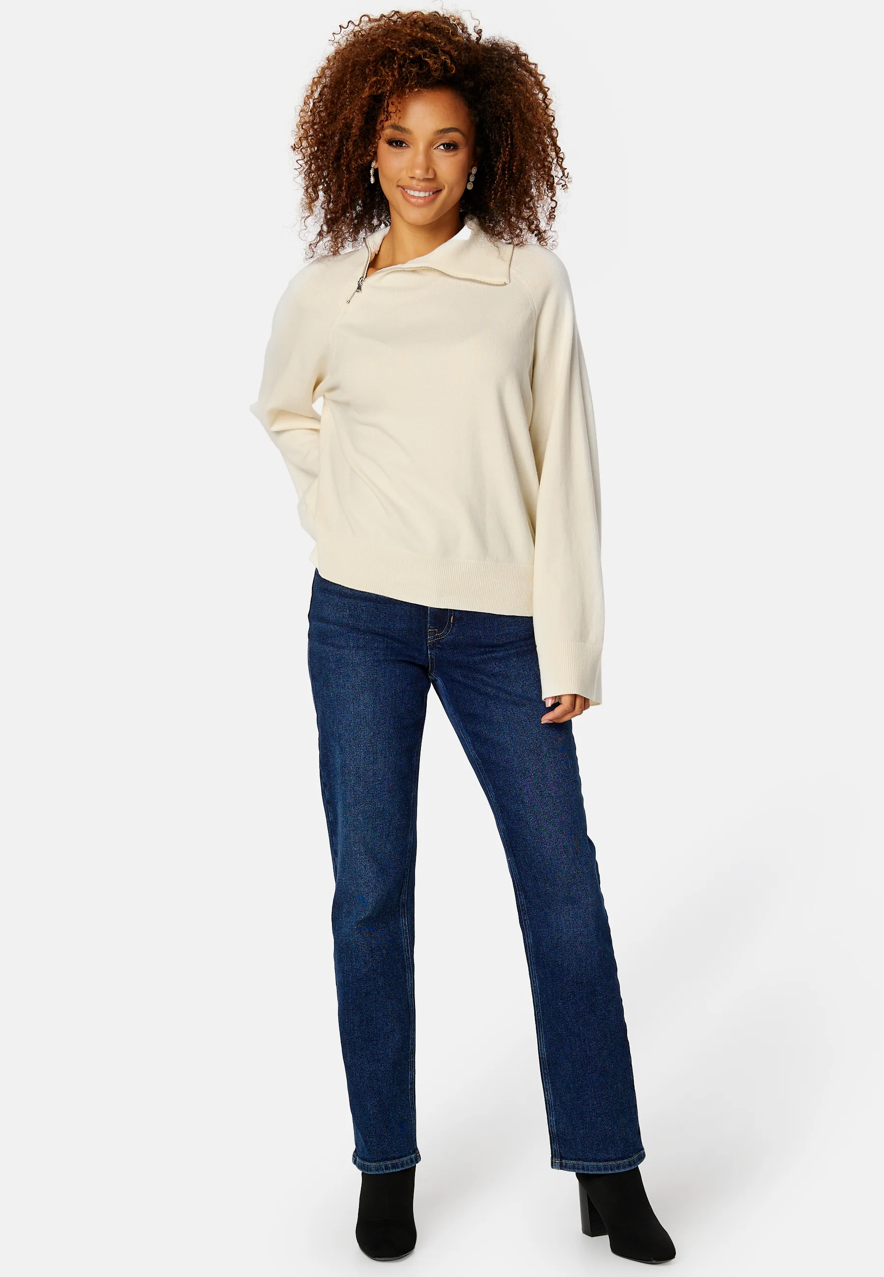 Vivian High Neck Half Zip Knit - Image 2
