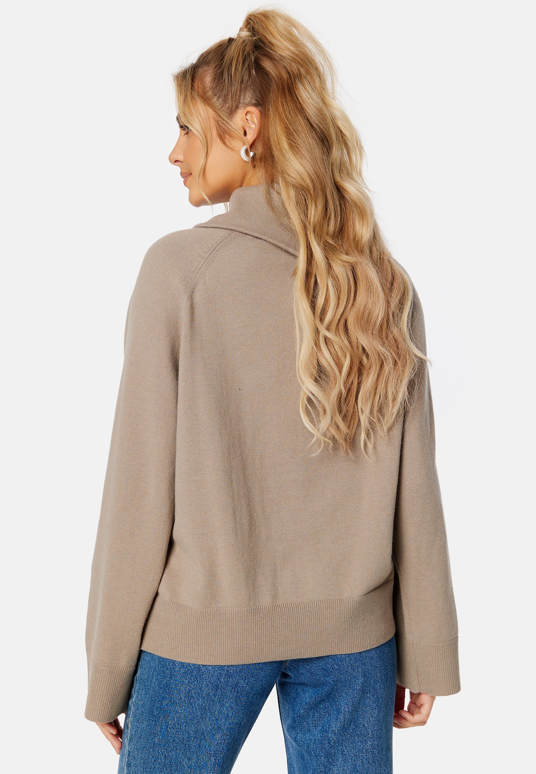 Vivian High Neck Half Zip Knit - Image 3