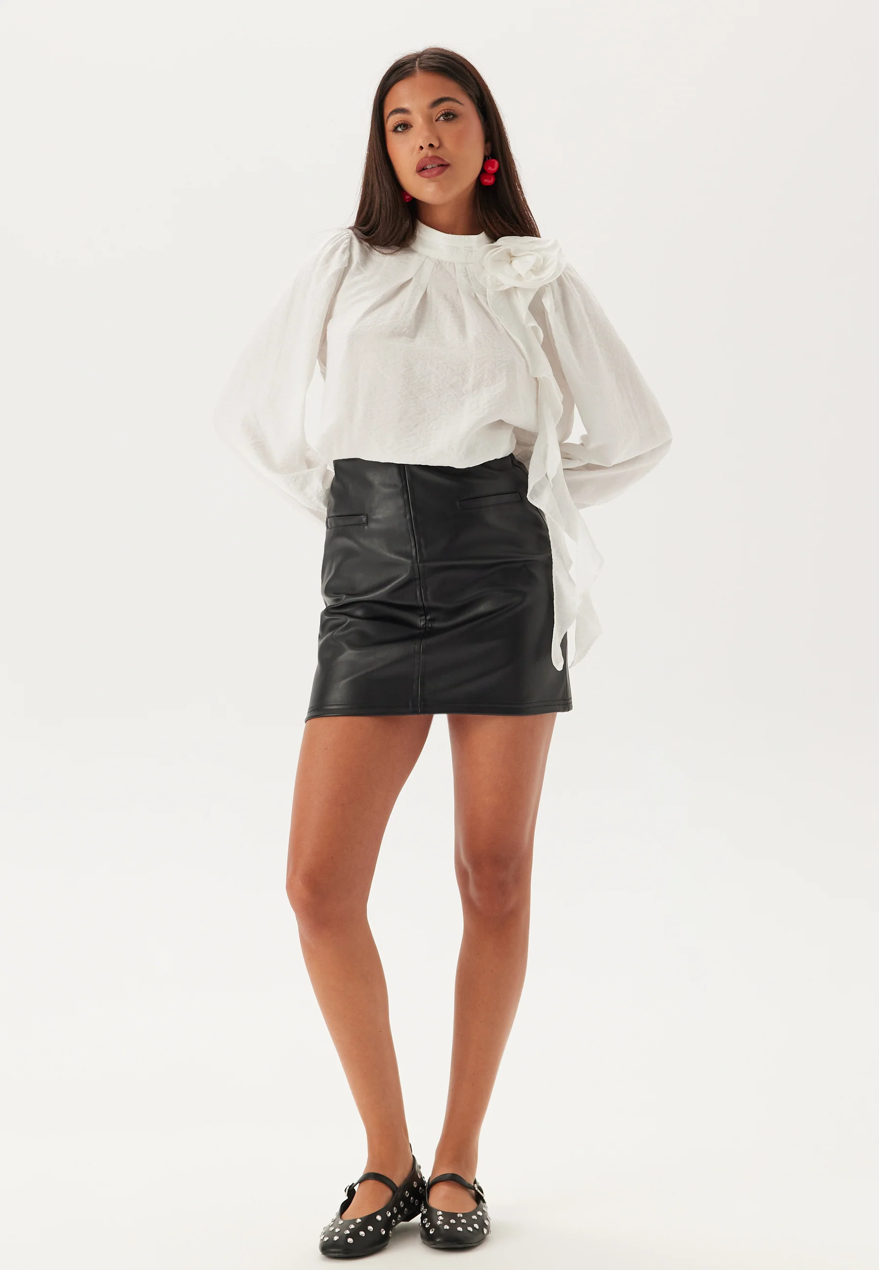 Vmbailey Ls Frill Top Wvn - Image 4