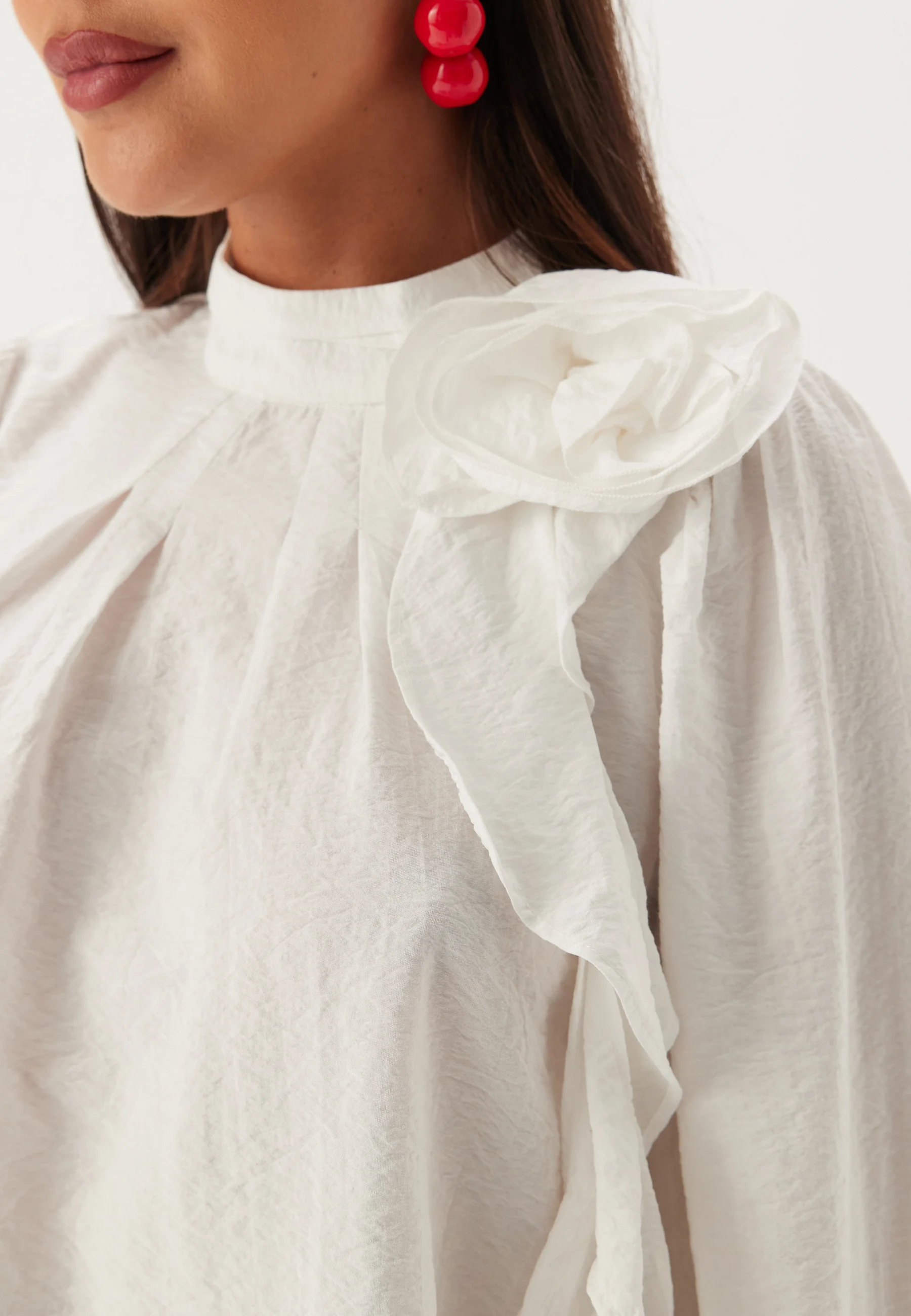 Vmbailey Ls Frill Top Wvn - Image 5