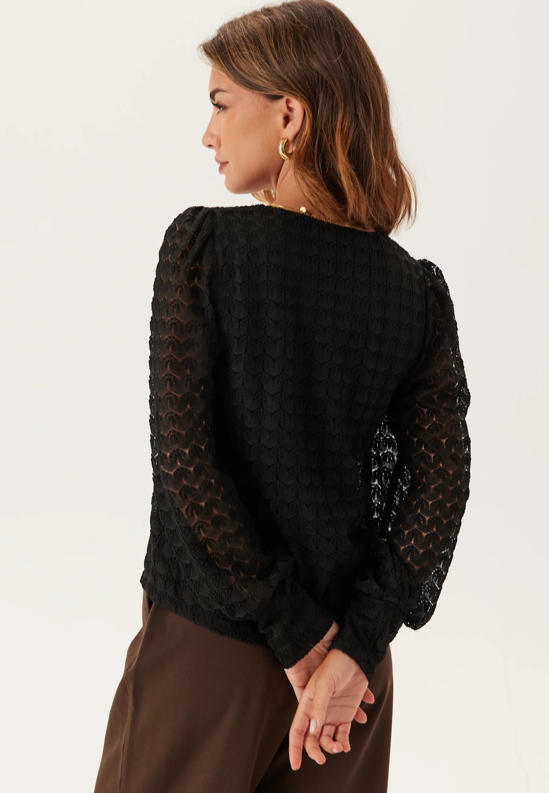 Vmbecca Ls V-neck Lace Top - Image 2