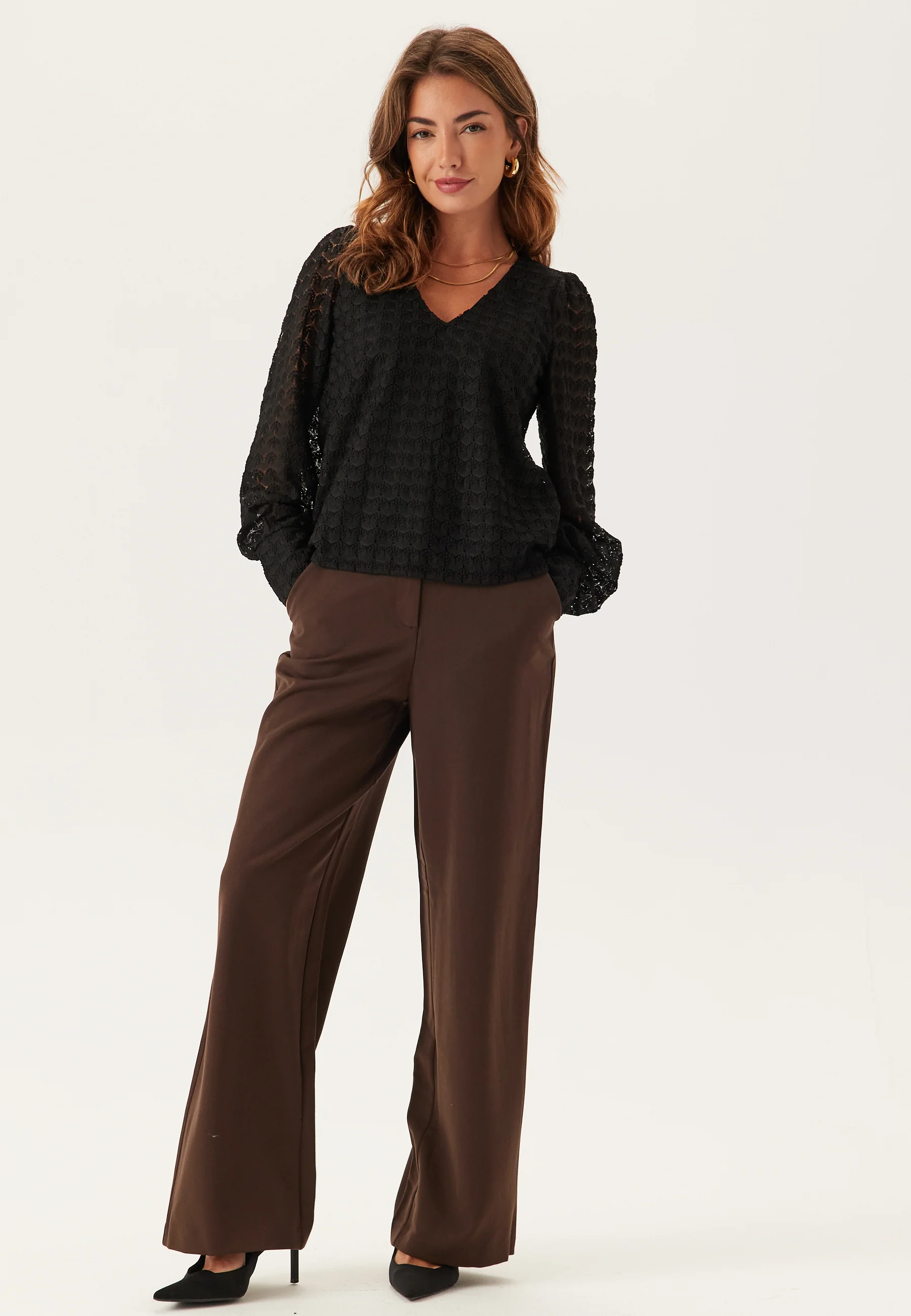 Vmbecca Ls V-neck Lace Top - Image 4