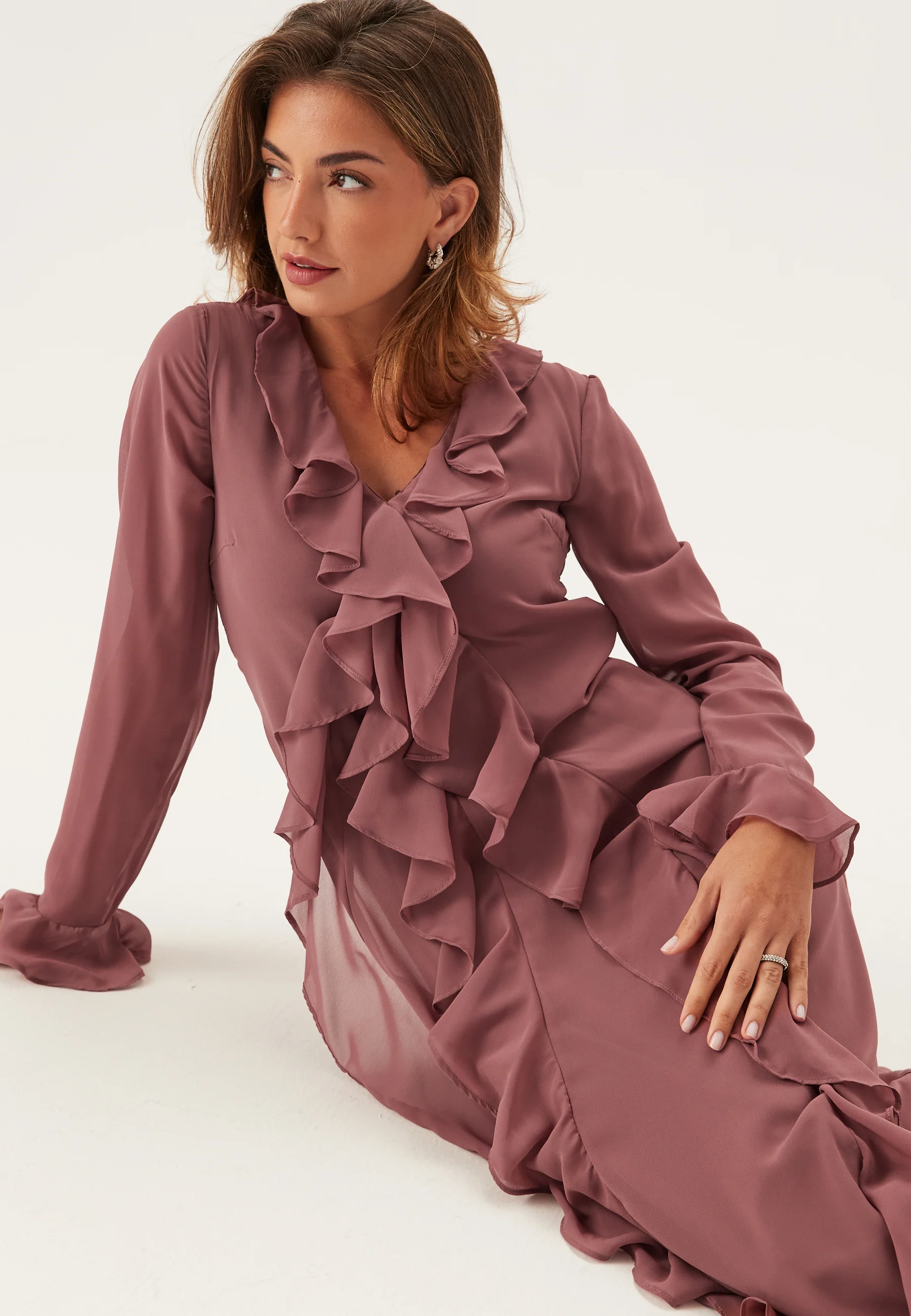 Vmholly Ls Flounce Ankle Dress - Image 3