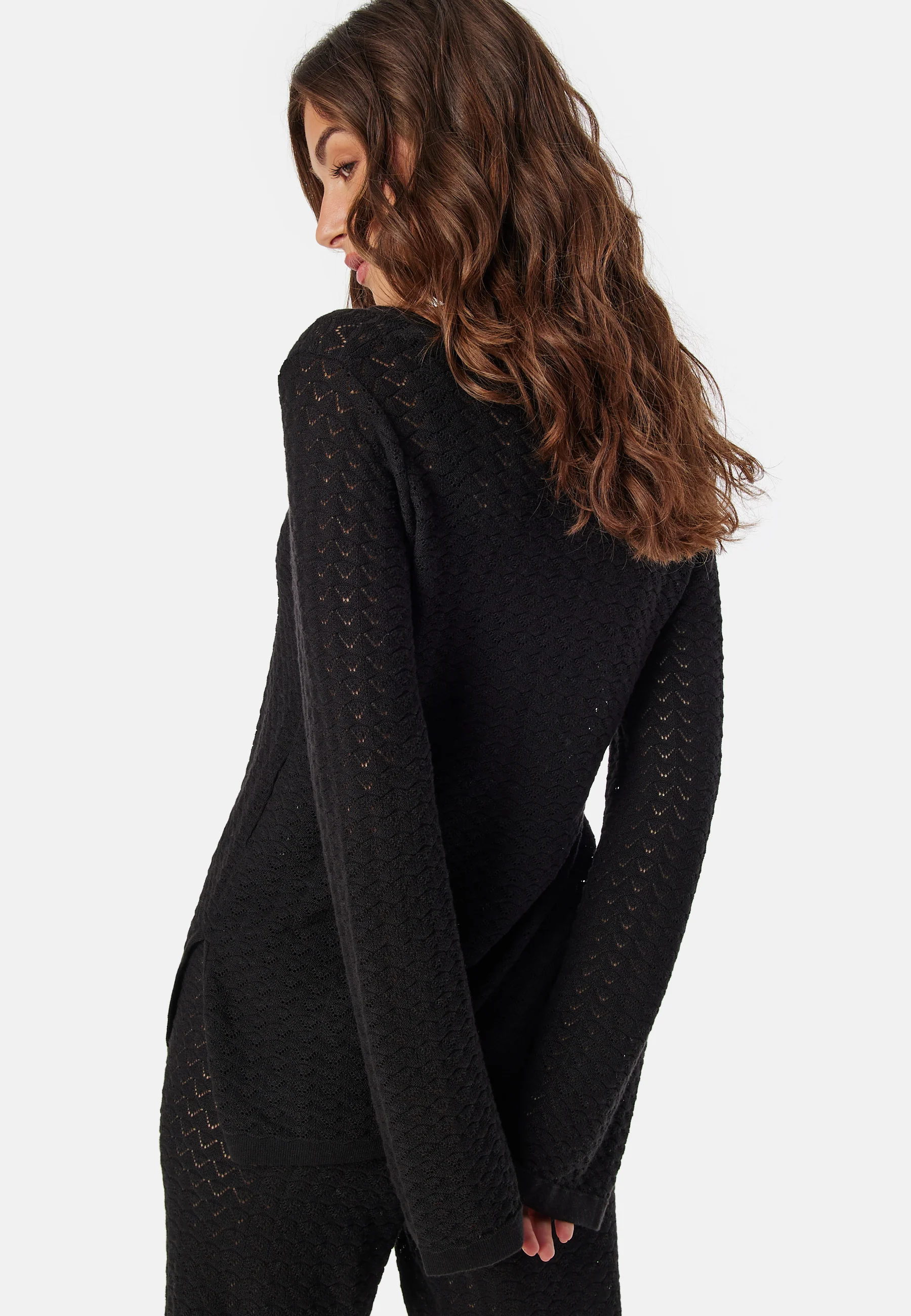 Vmiberia Ls V-neck Long Knit B - Image 2