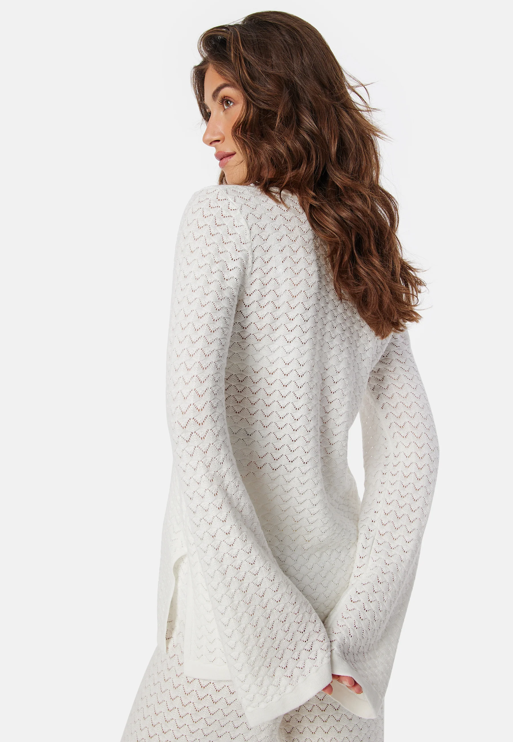Vmiberia Ls V-neck Long Knit B - Image 2