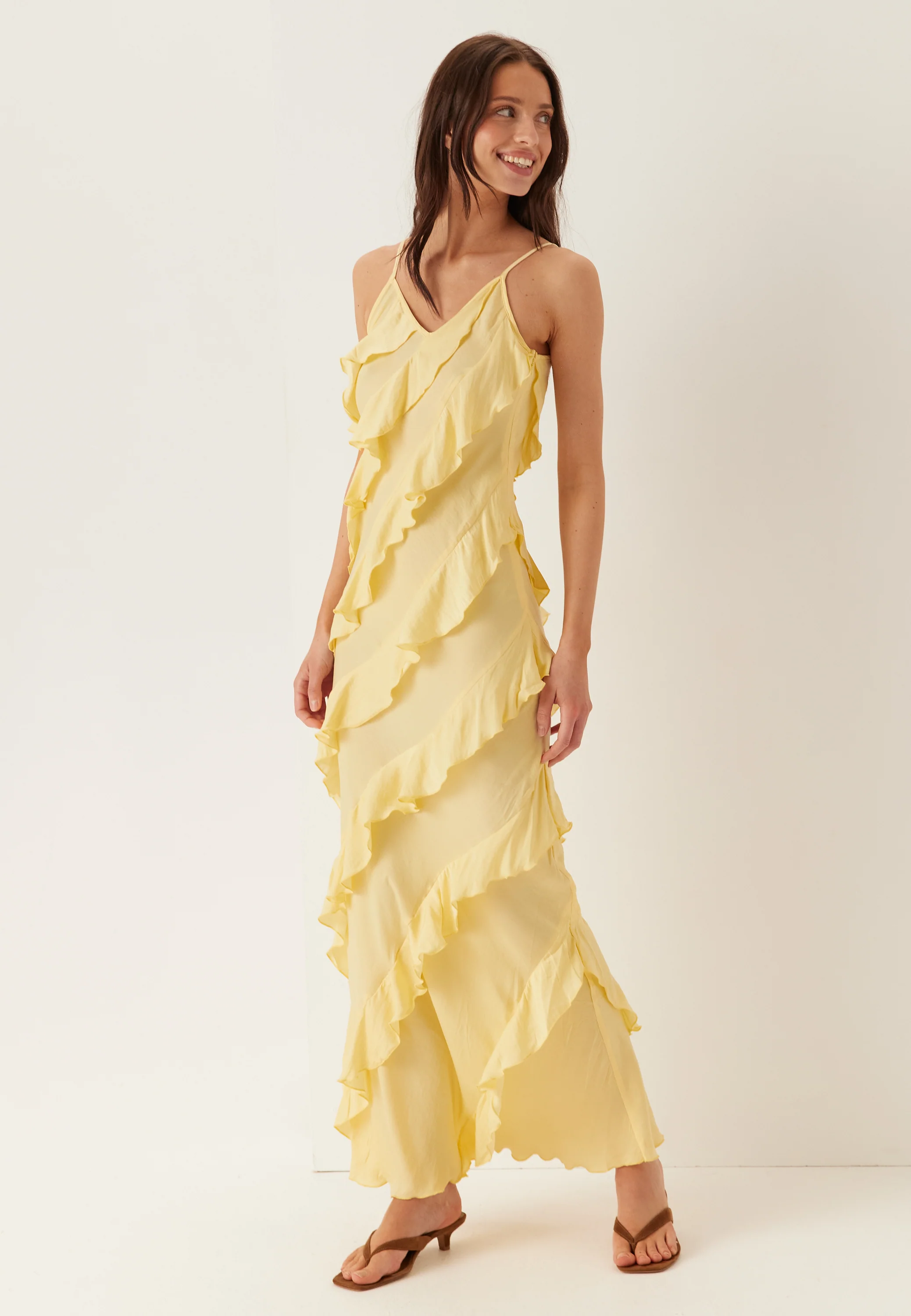 Vmicelyn Sl Ruffle Maxi Dress - Image 3