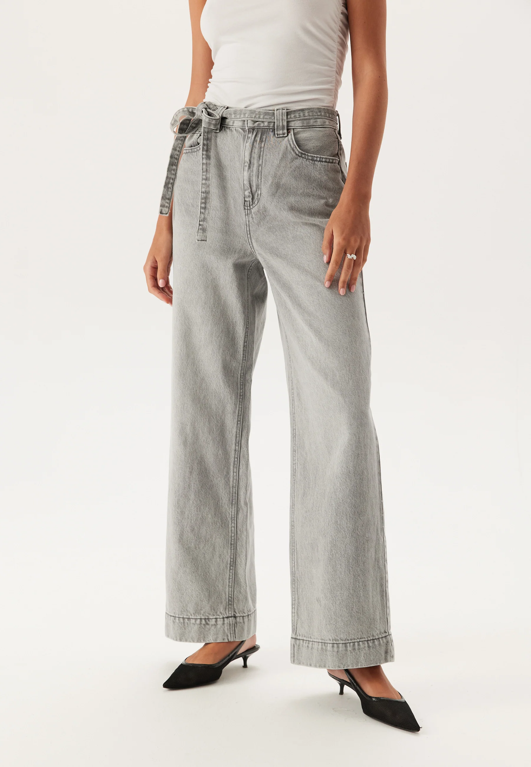Vmkathy Shr Wide Denim Jeans L - Image 4
