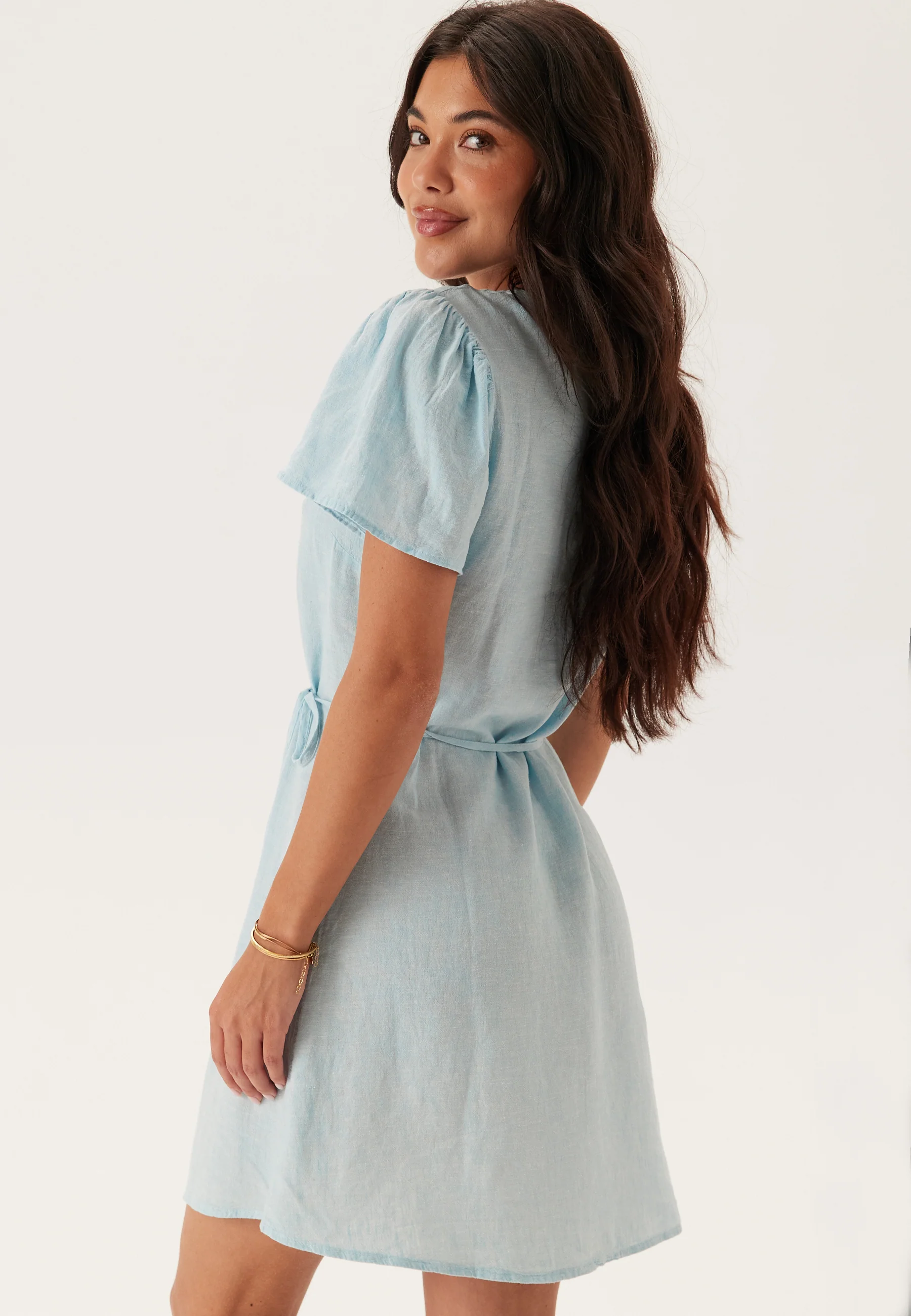 Vmlinn Ss V-neck Tie Short Dre - Image 2