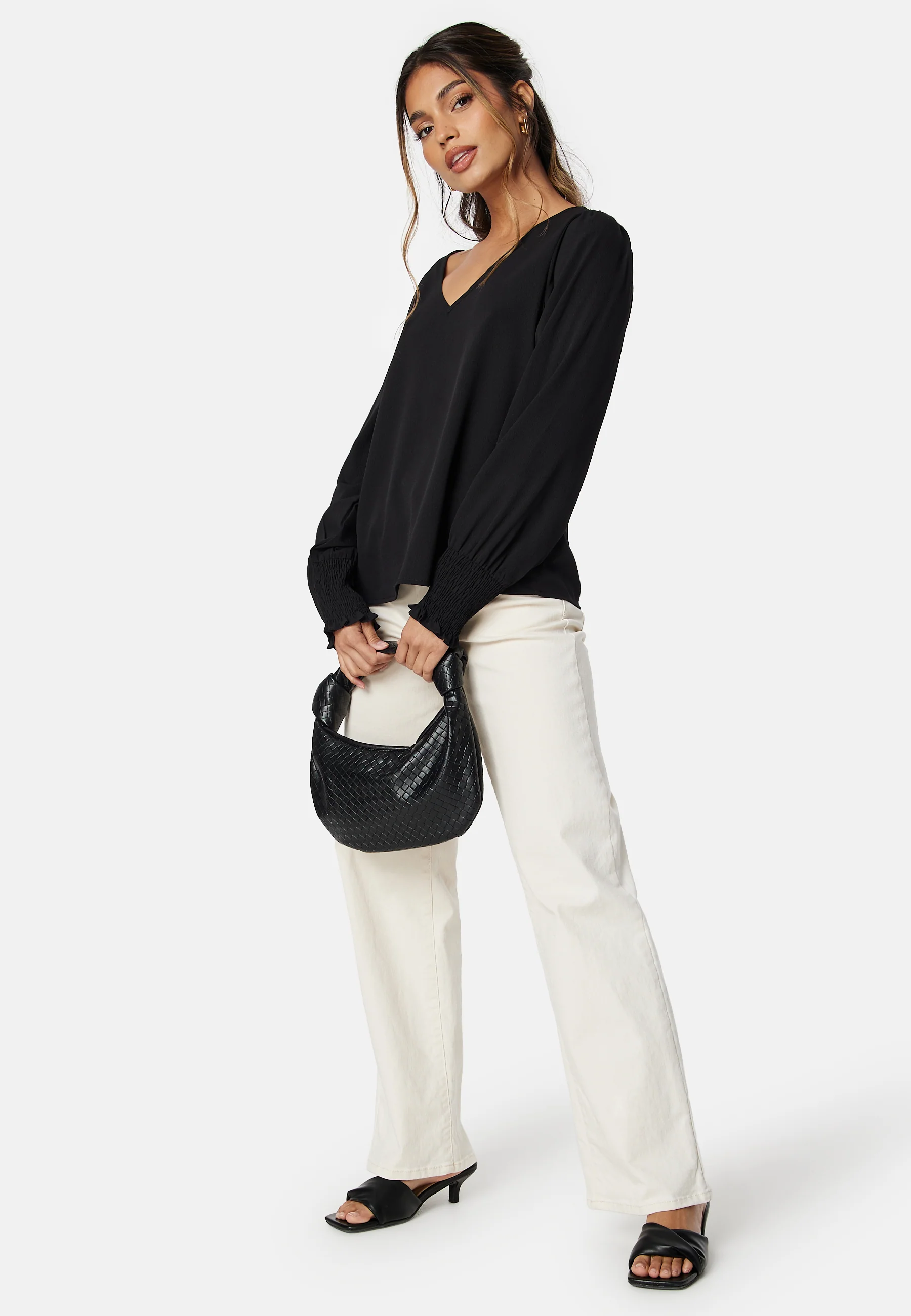 Vmlydia LS V-neck smock top - Image 4