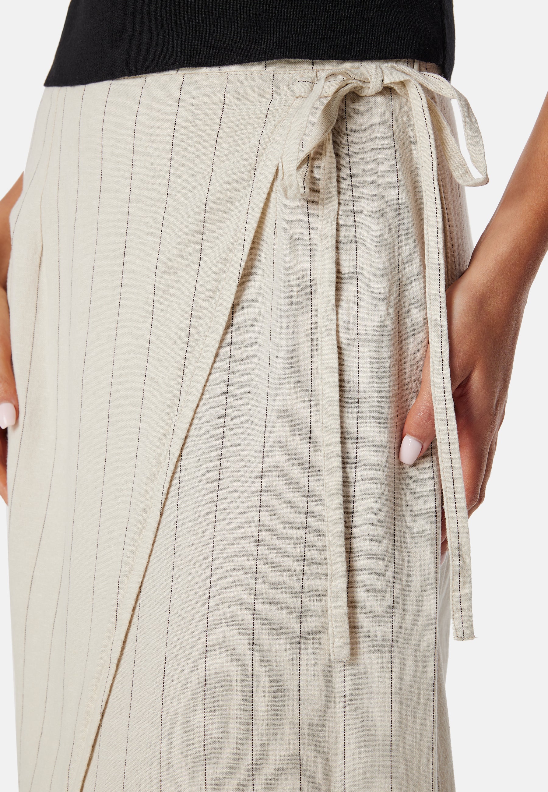 Vmmindy High Waist long wrap linen skirt - Image 4