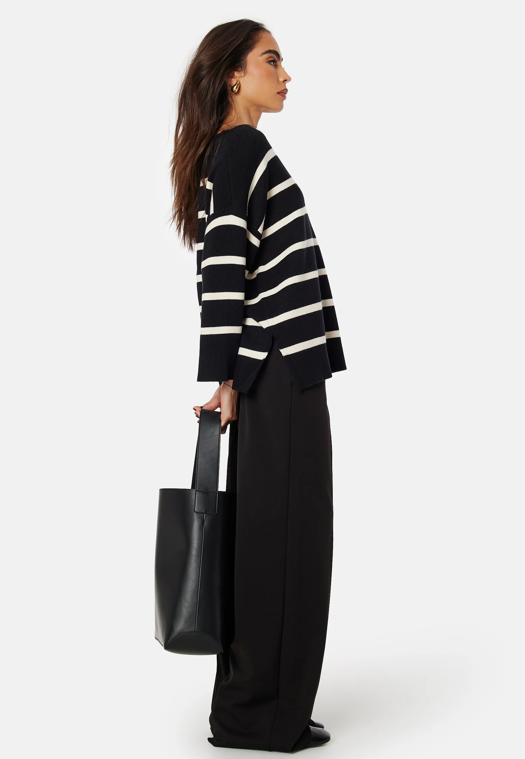 Vmsaba 3/4 V-neck stripe pullover - Image 2