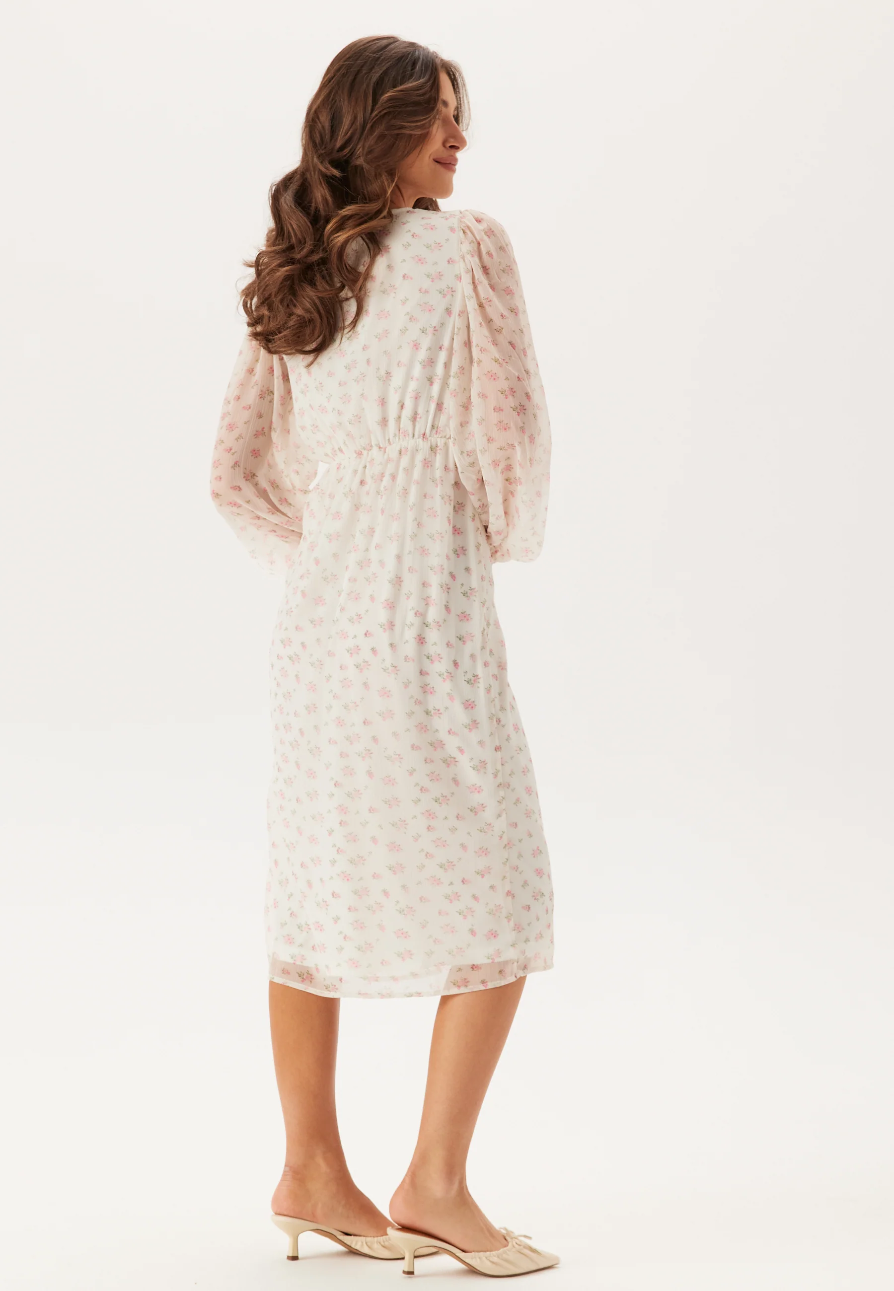Vmsmilla Ls V-neck Calf Dress - Image 3