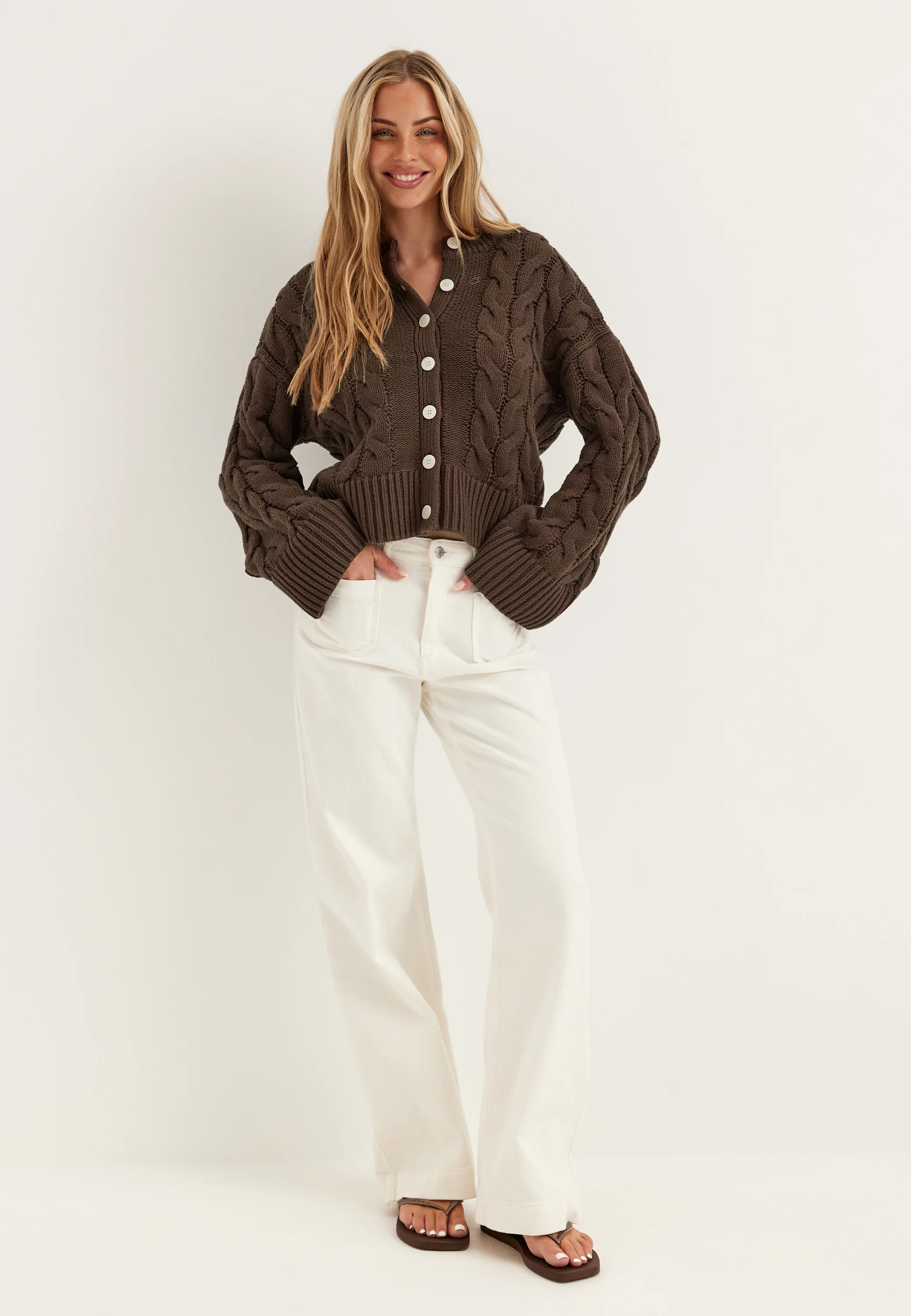 Vmsvea Thea Ls O-neck Cable Cardigan - Image 4