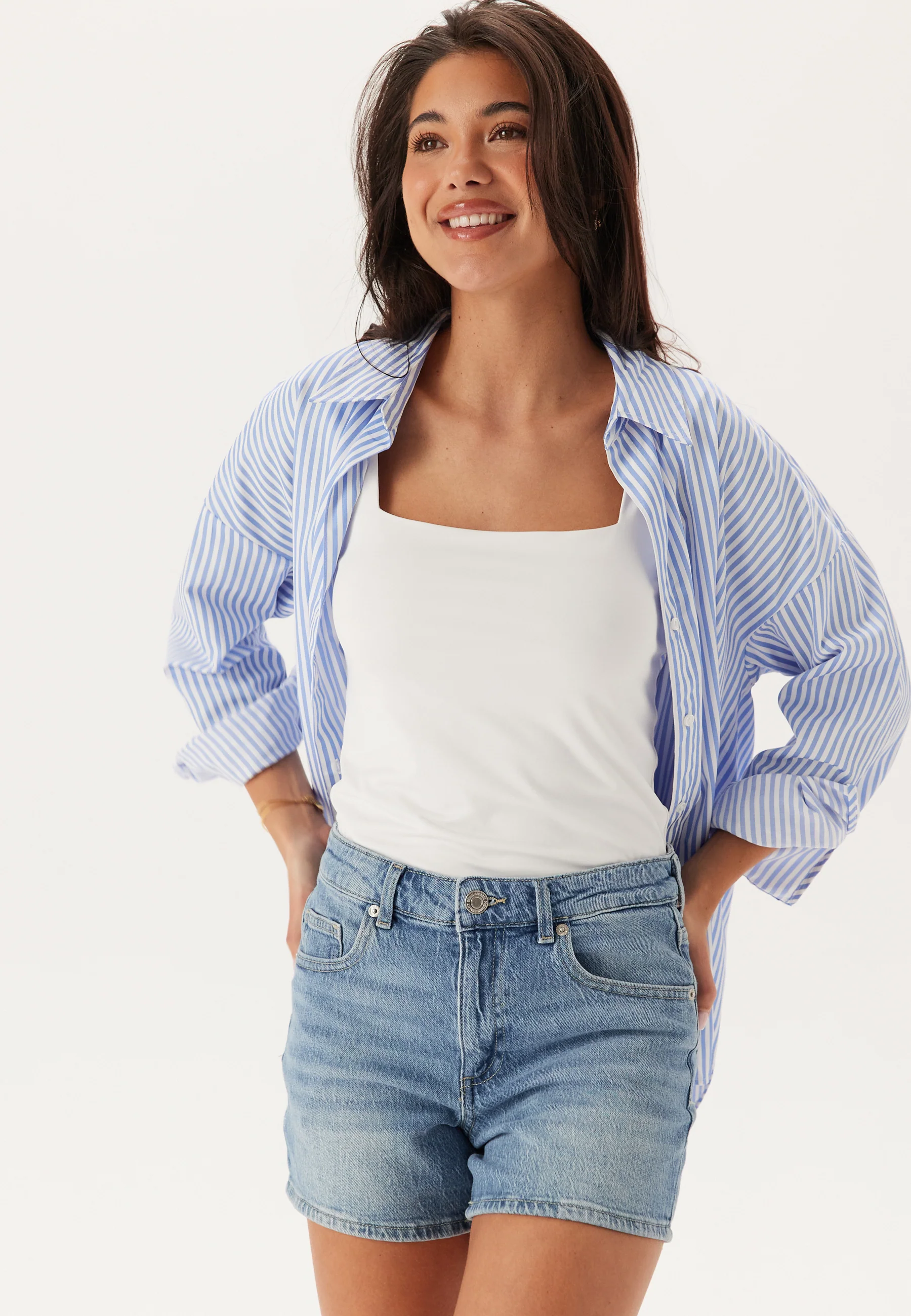 Vmtess mid rise short denim shorts - Image 3