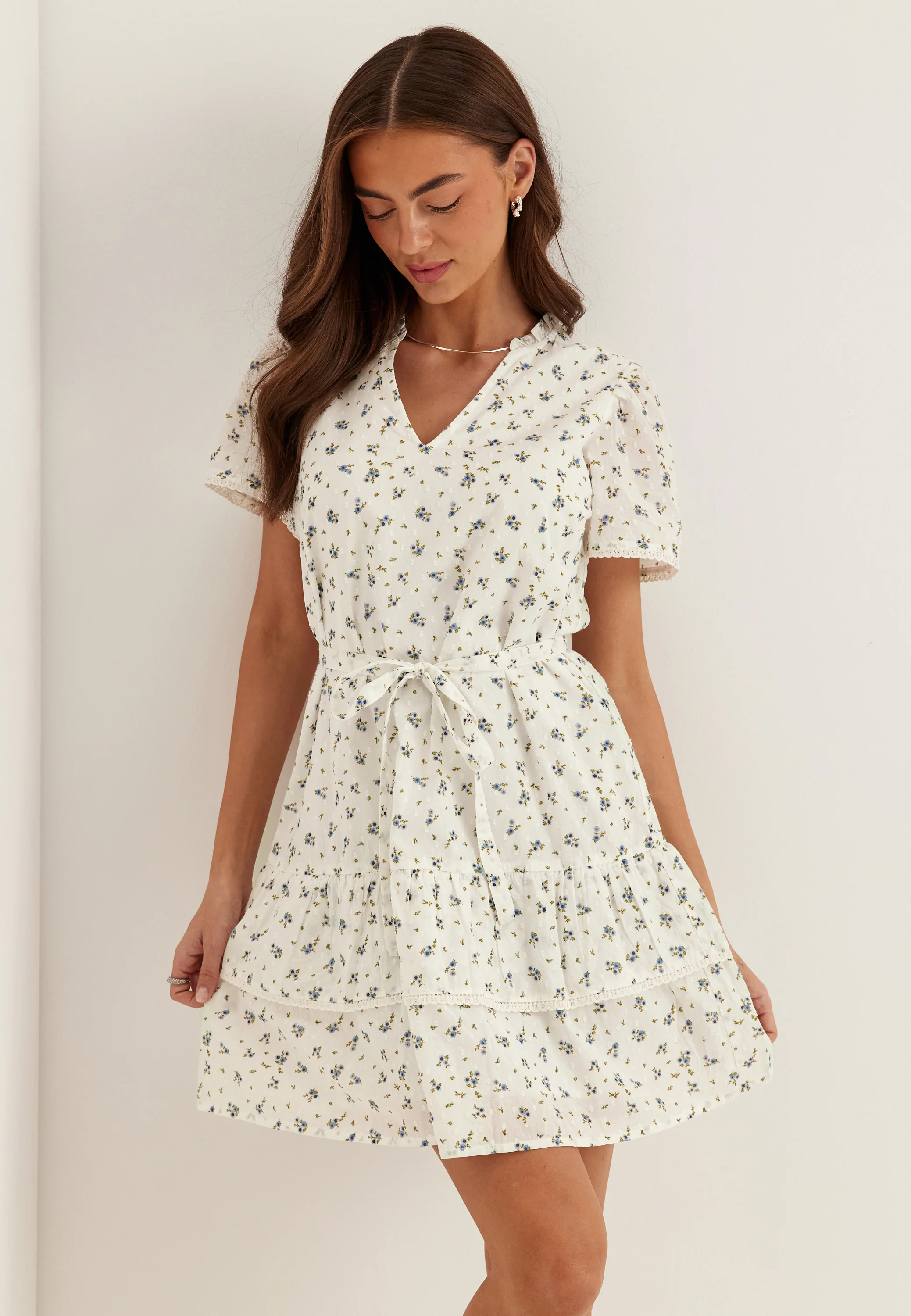 Vmtrine Ss Short Lace Dress Noos - Image 2