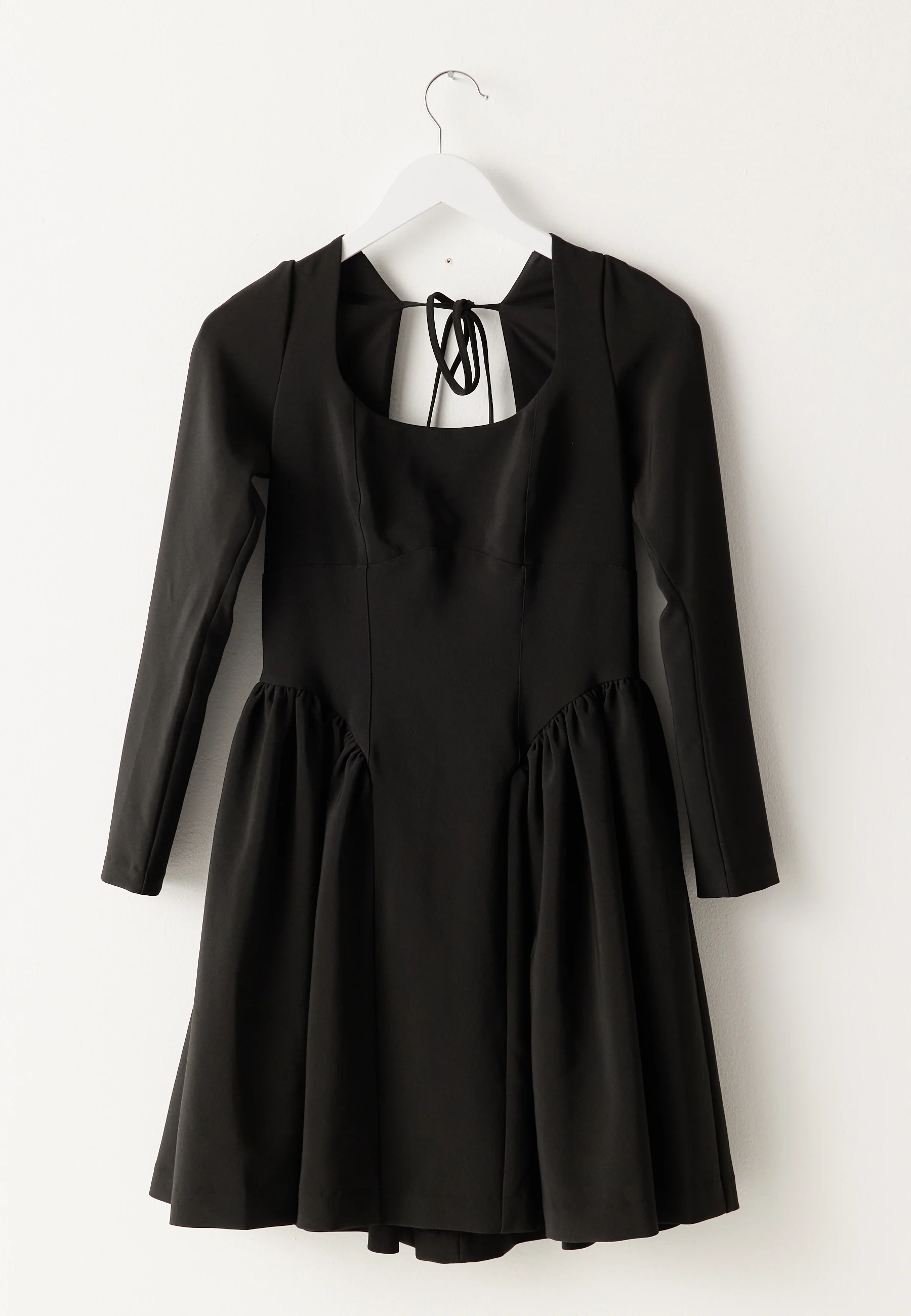 Volume Skirt Long Sleeve Mini Dress - Image 6