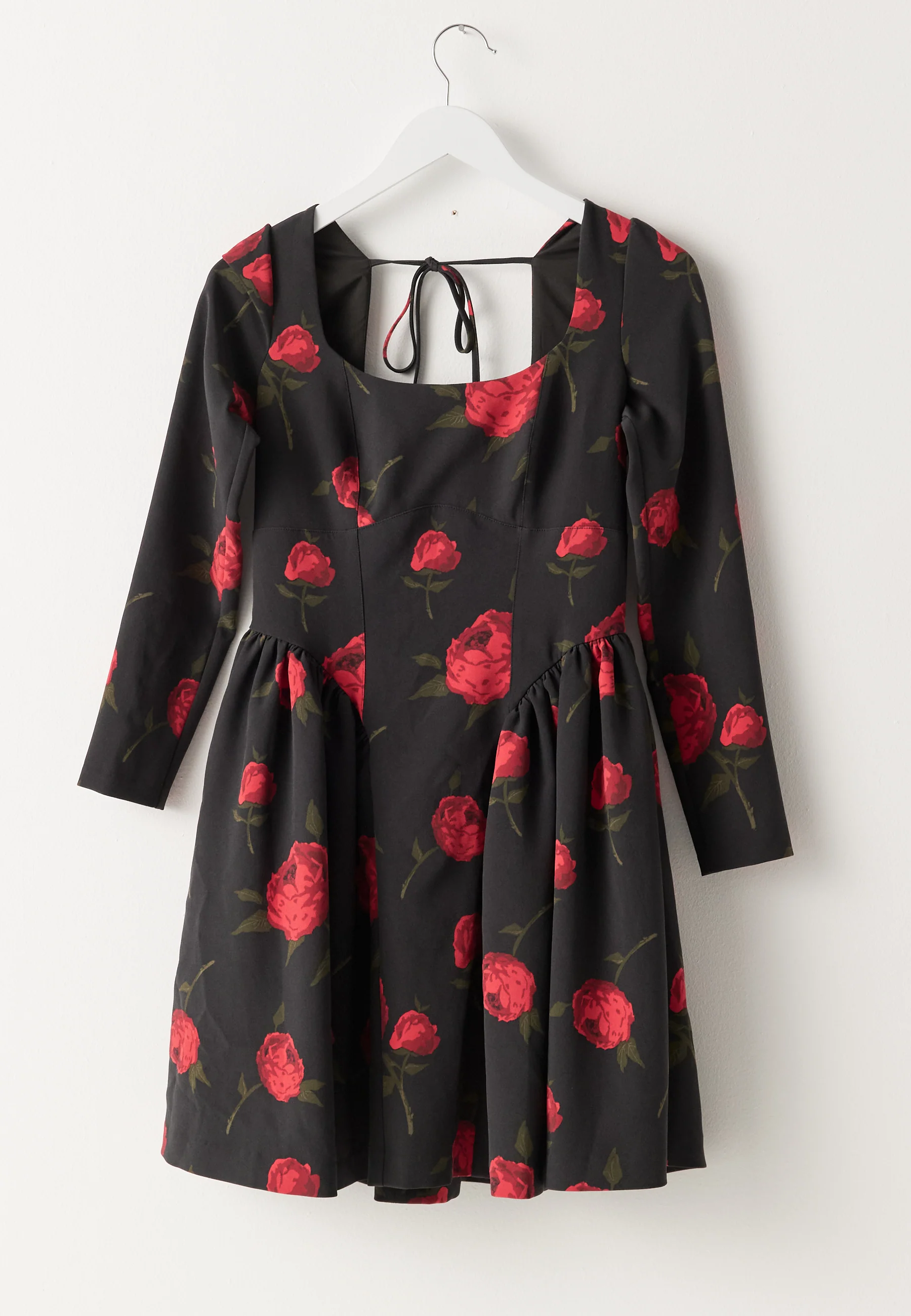 Volume Skirt Long Sleeve Mini Dress - Image 9
