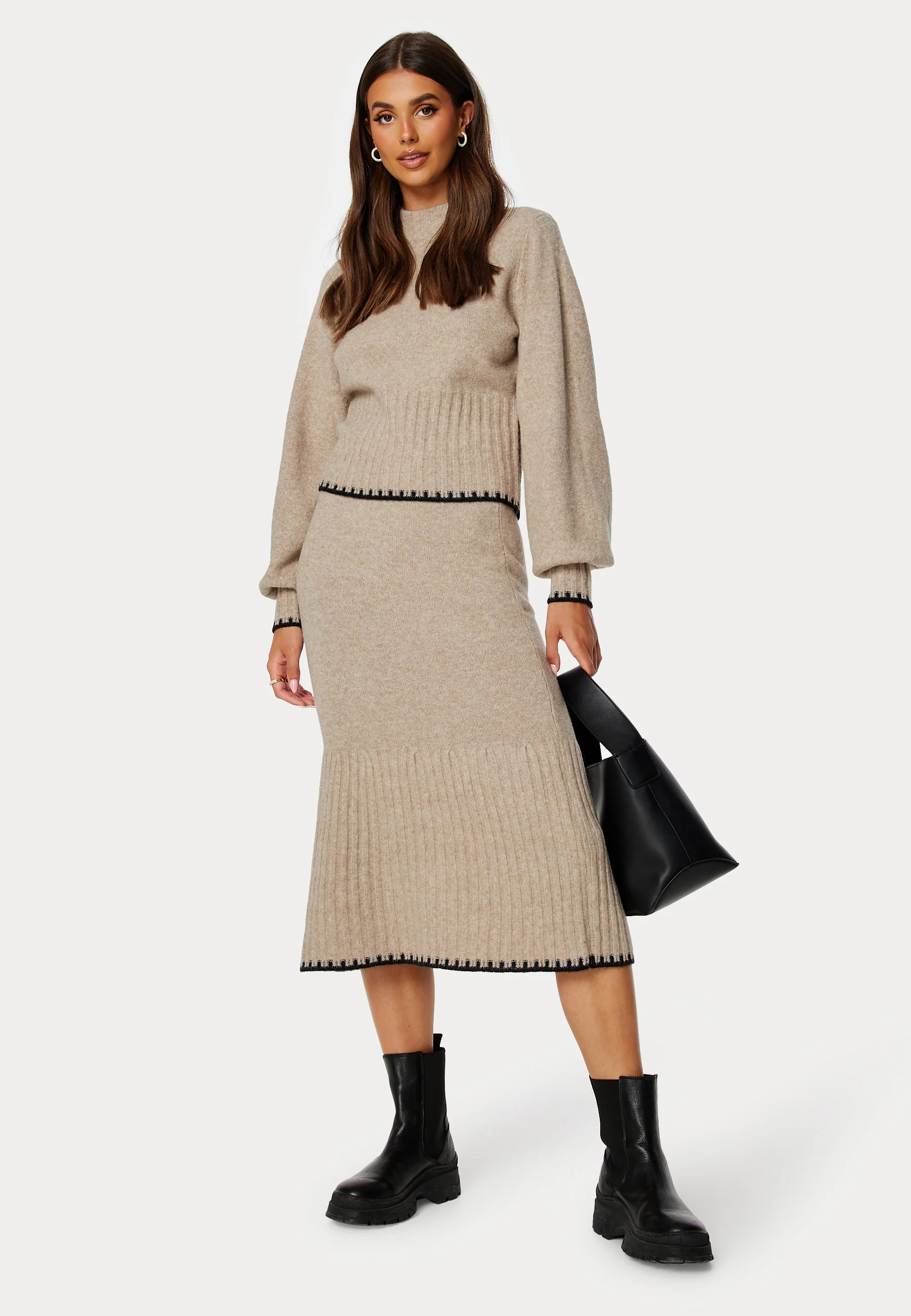Volume Sleeve Knitted Sweater - Image 3