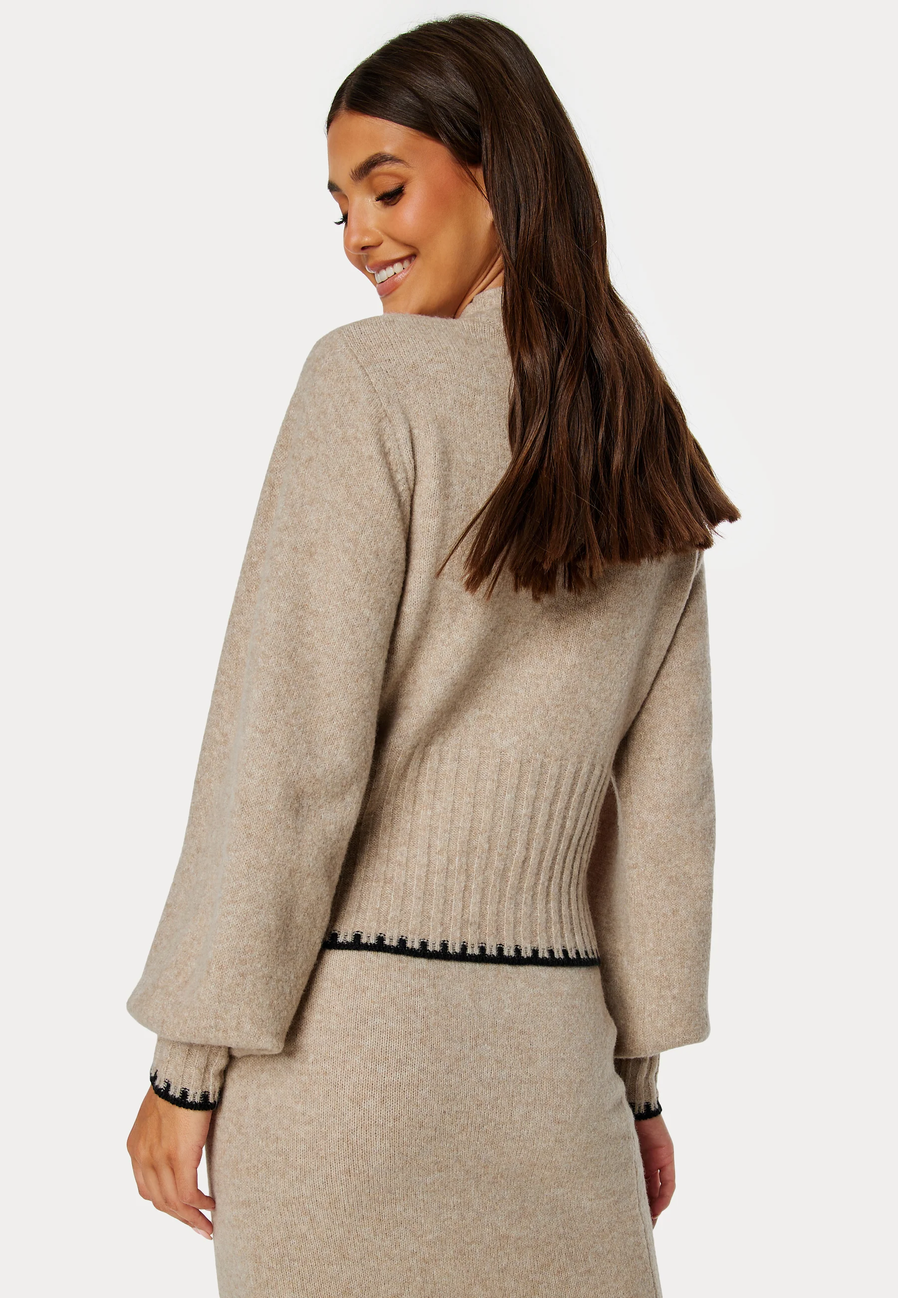 Volume Sleeve Knitted Sweater - Image 4