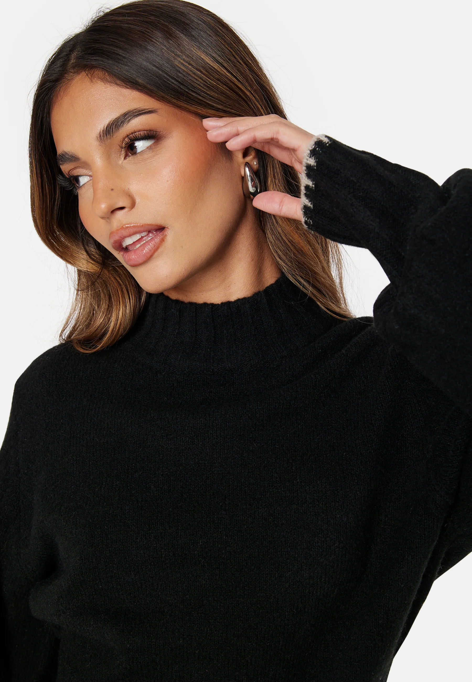Volume Sleeve Knitted Sweater - Image 4