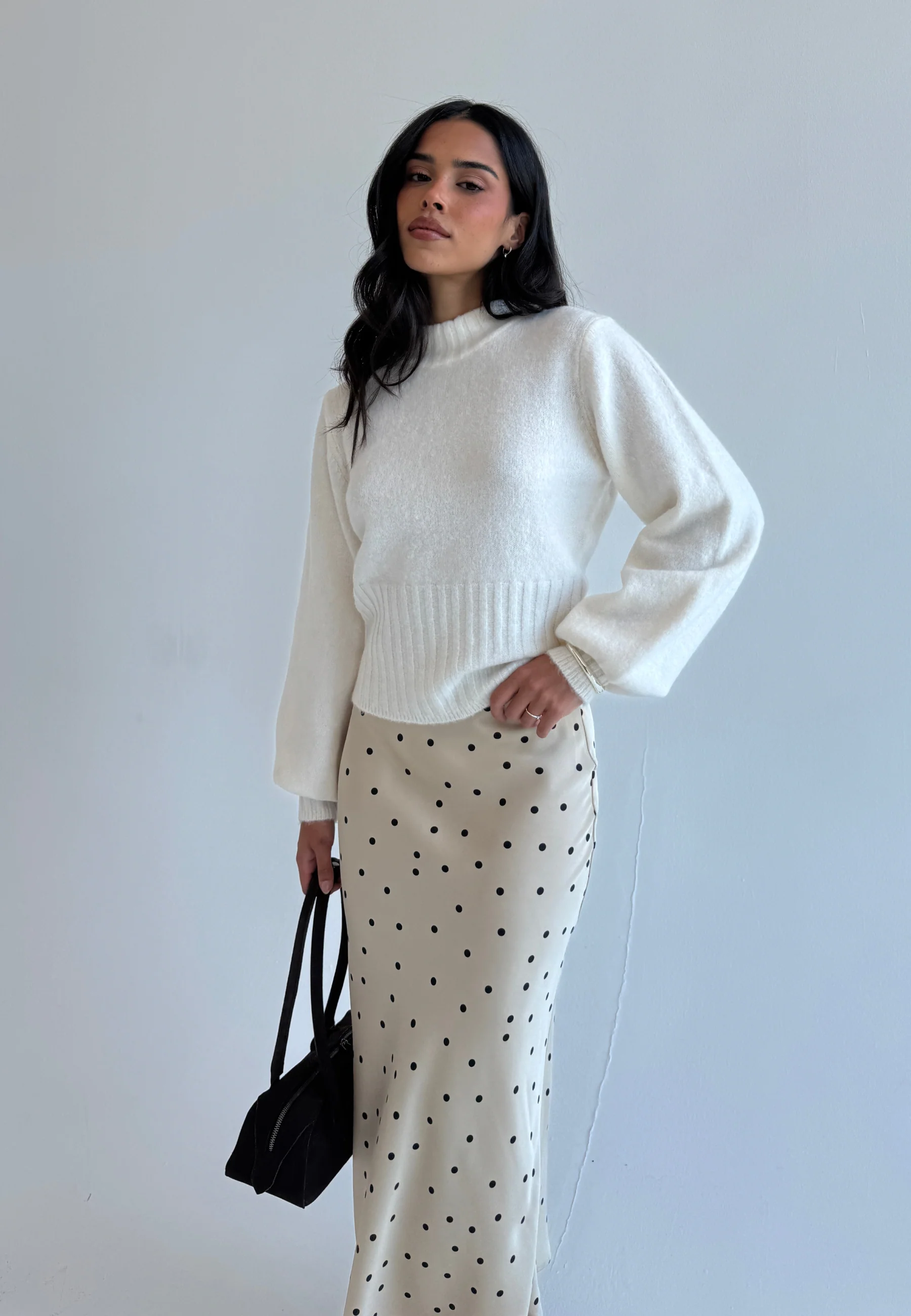 Volume Sleeve Knitted Sweater - Image 2
