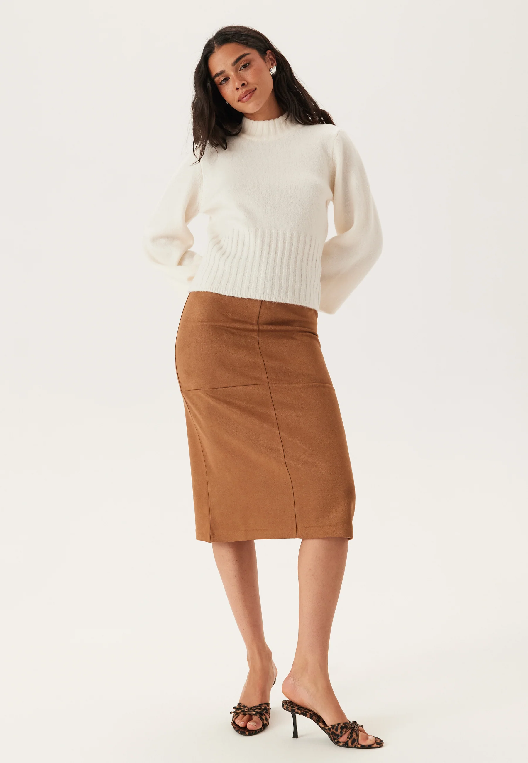 Volume Sleeve Knitted Sweater - Image 4