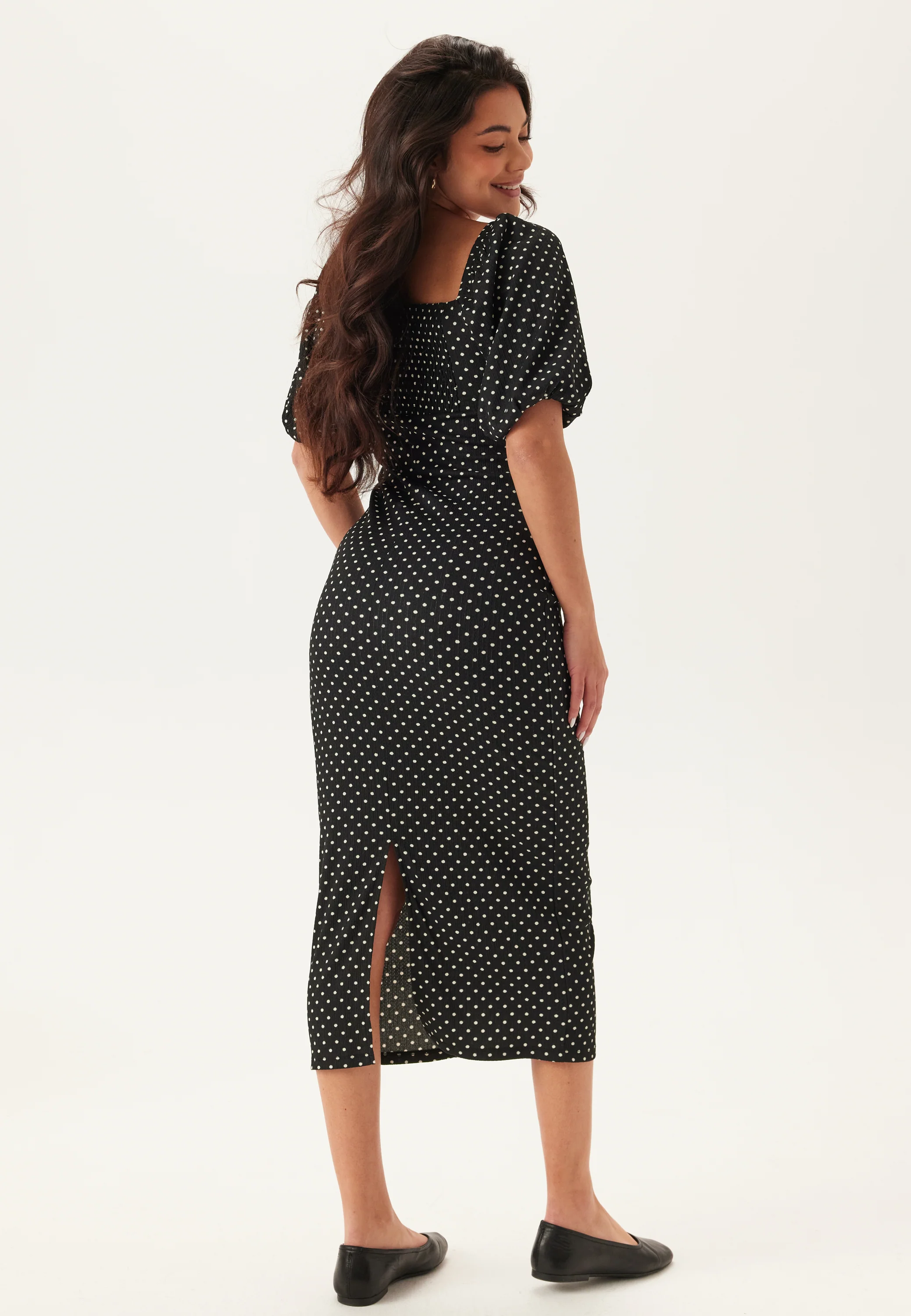 Volume Sleeve Midi Dress - Image 3