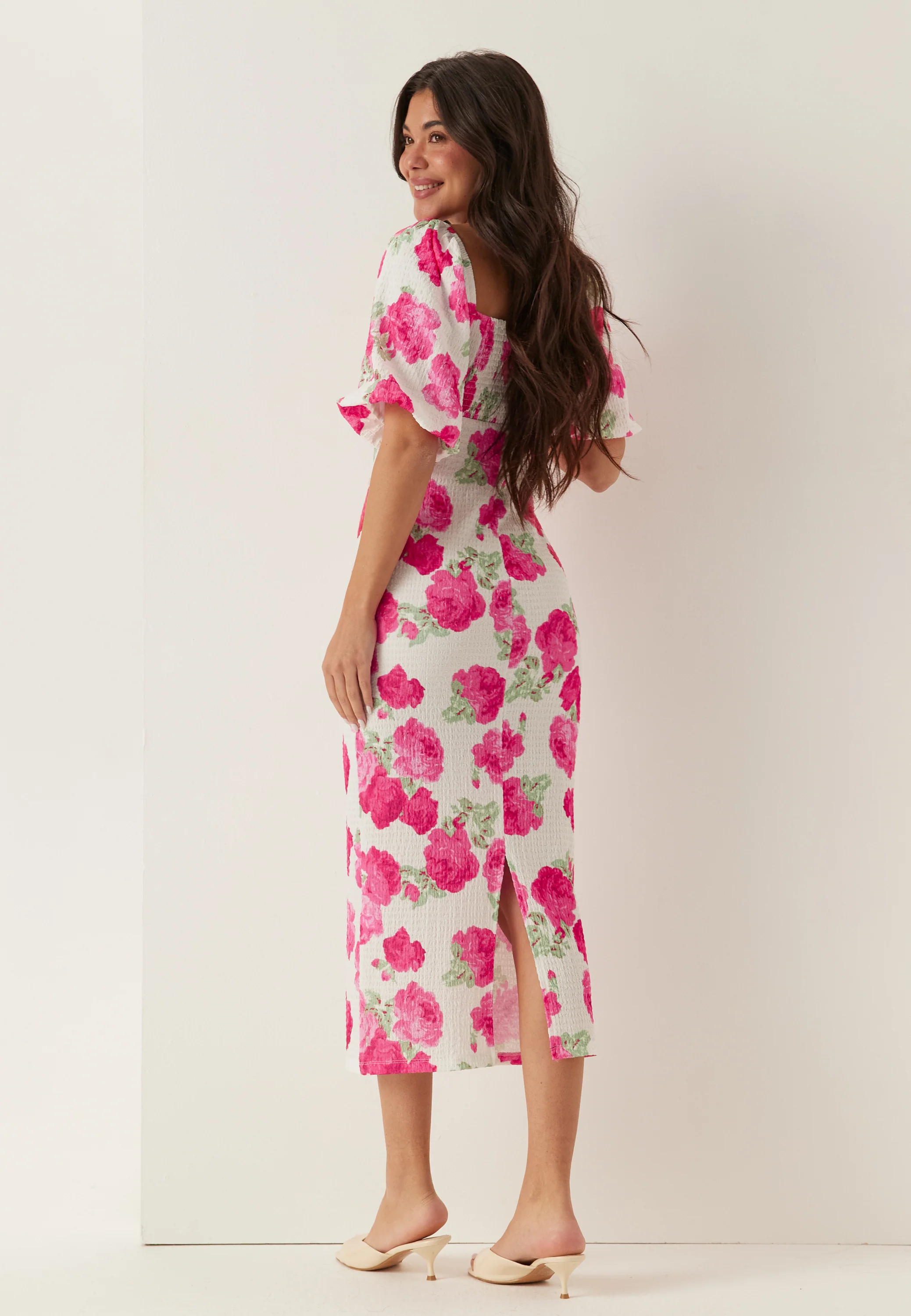 Volume Sleeve Midi Dress - Image 5