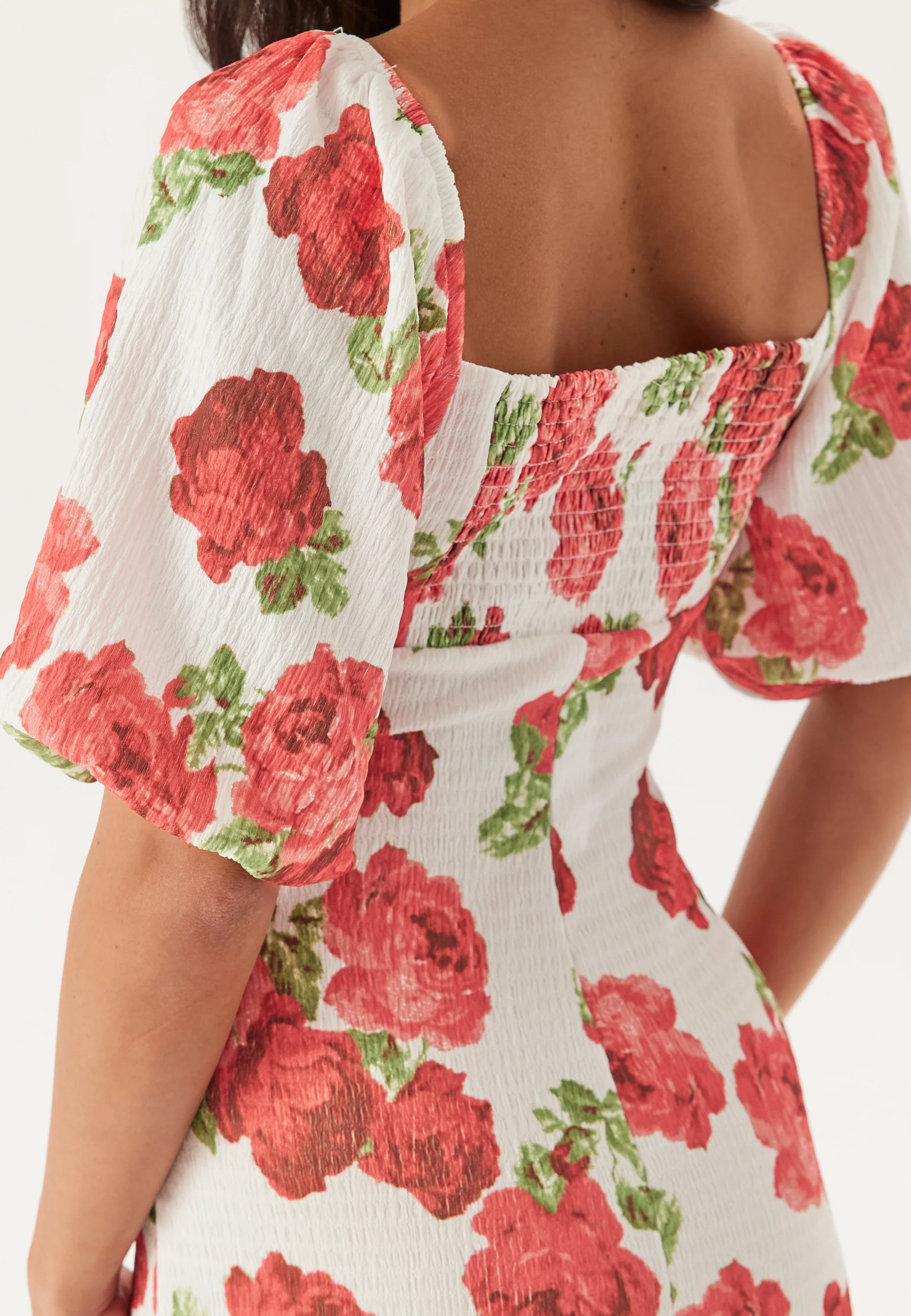 Volume Sleeve Midi Dress - Image 5