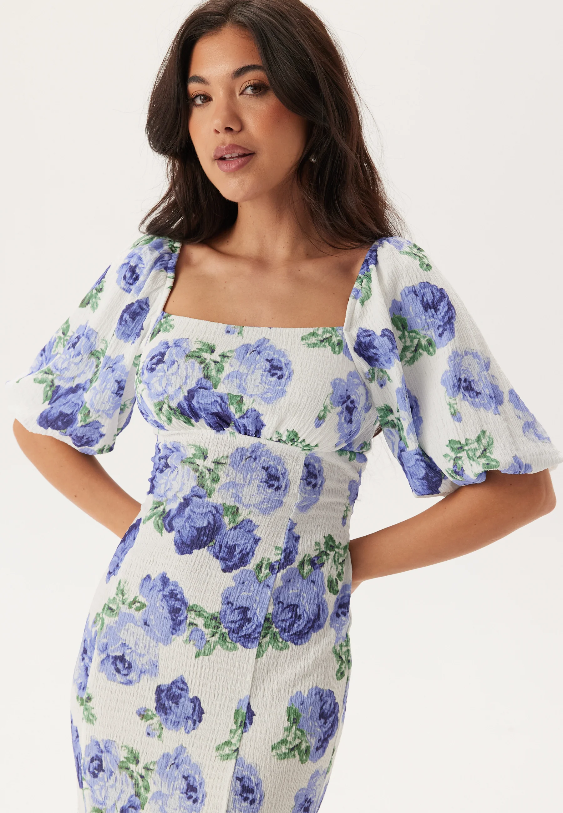 Volume Sleeve Midi Dress - Image 4