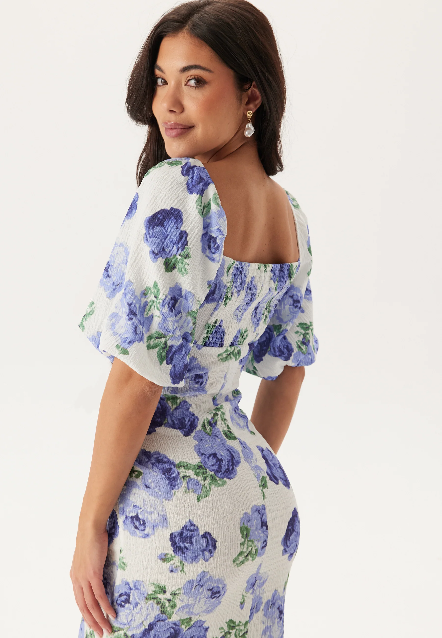 Volume Sleeve Midi Dress - Image 5