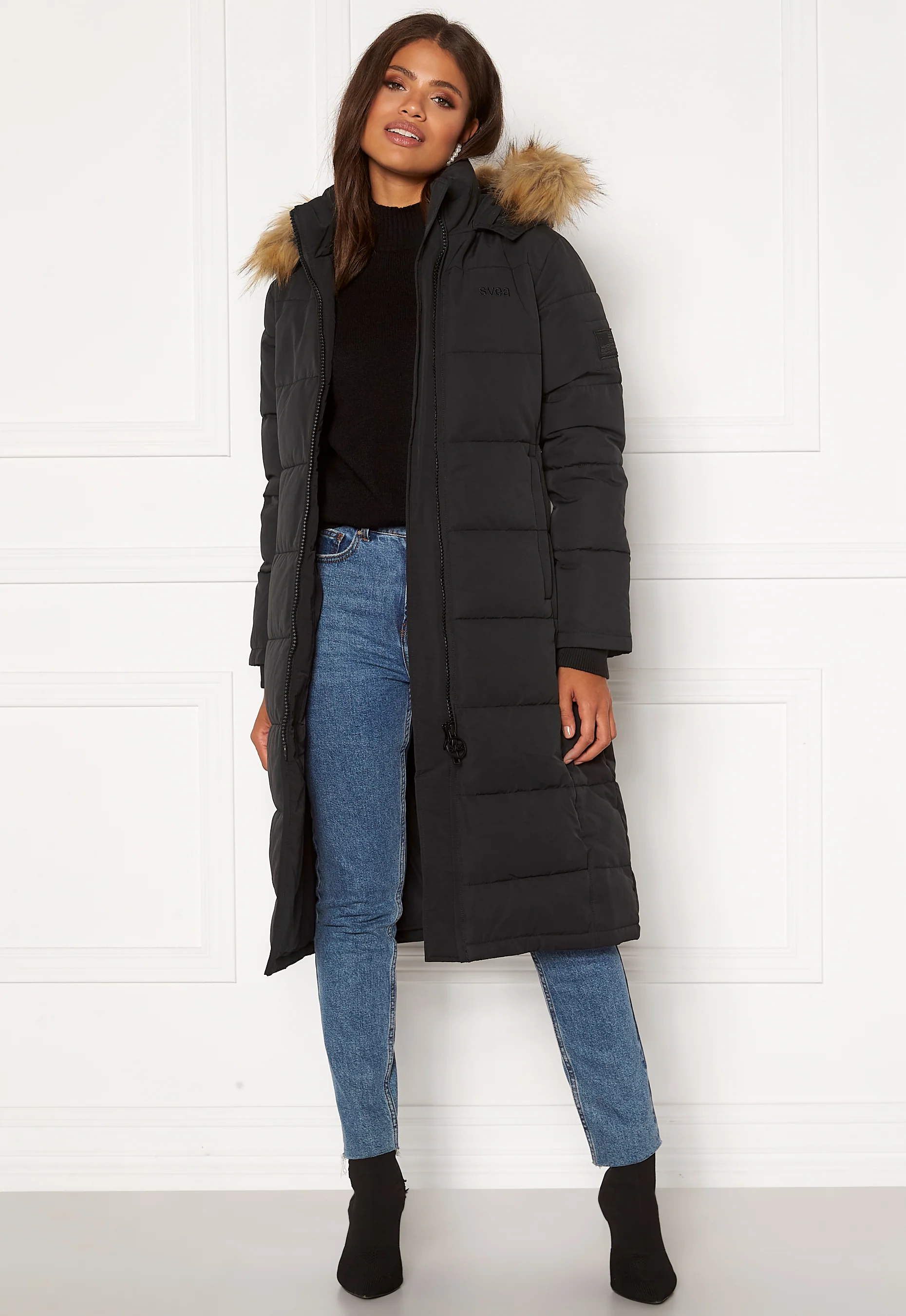 W. Long Slim Padded Parka - Image 2