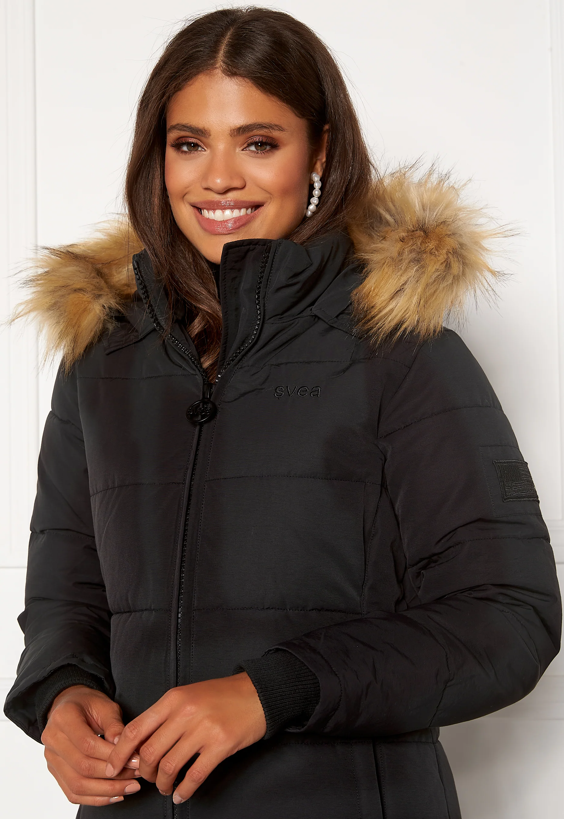 W. Long Slim Padded Parka - Image 7