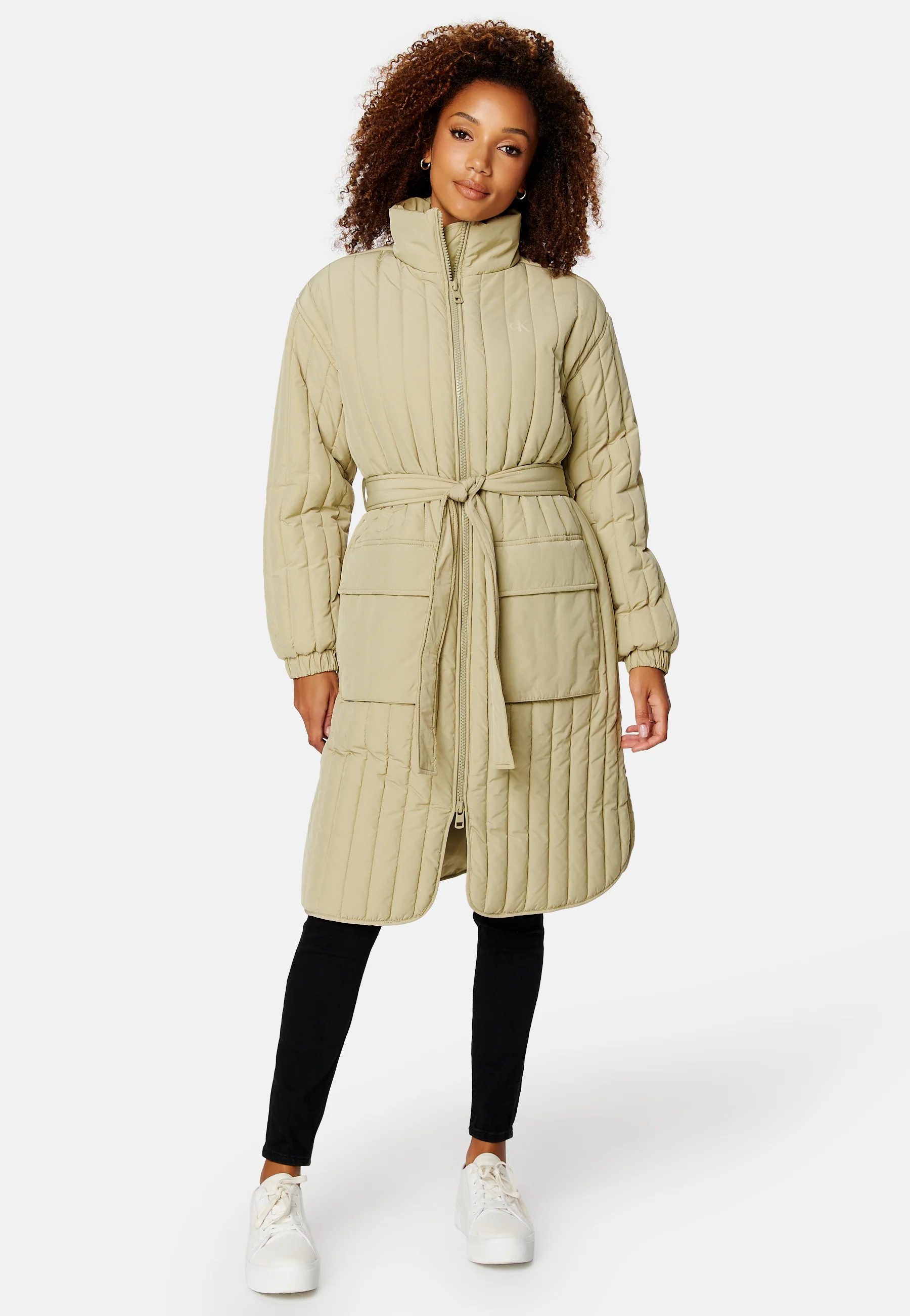 Waisted Quilted Coat - Image 3