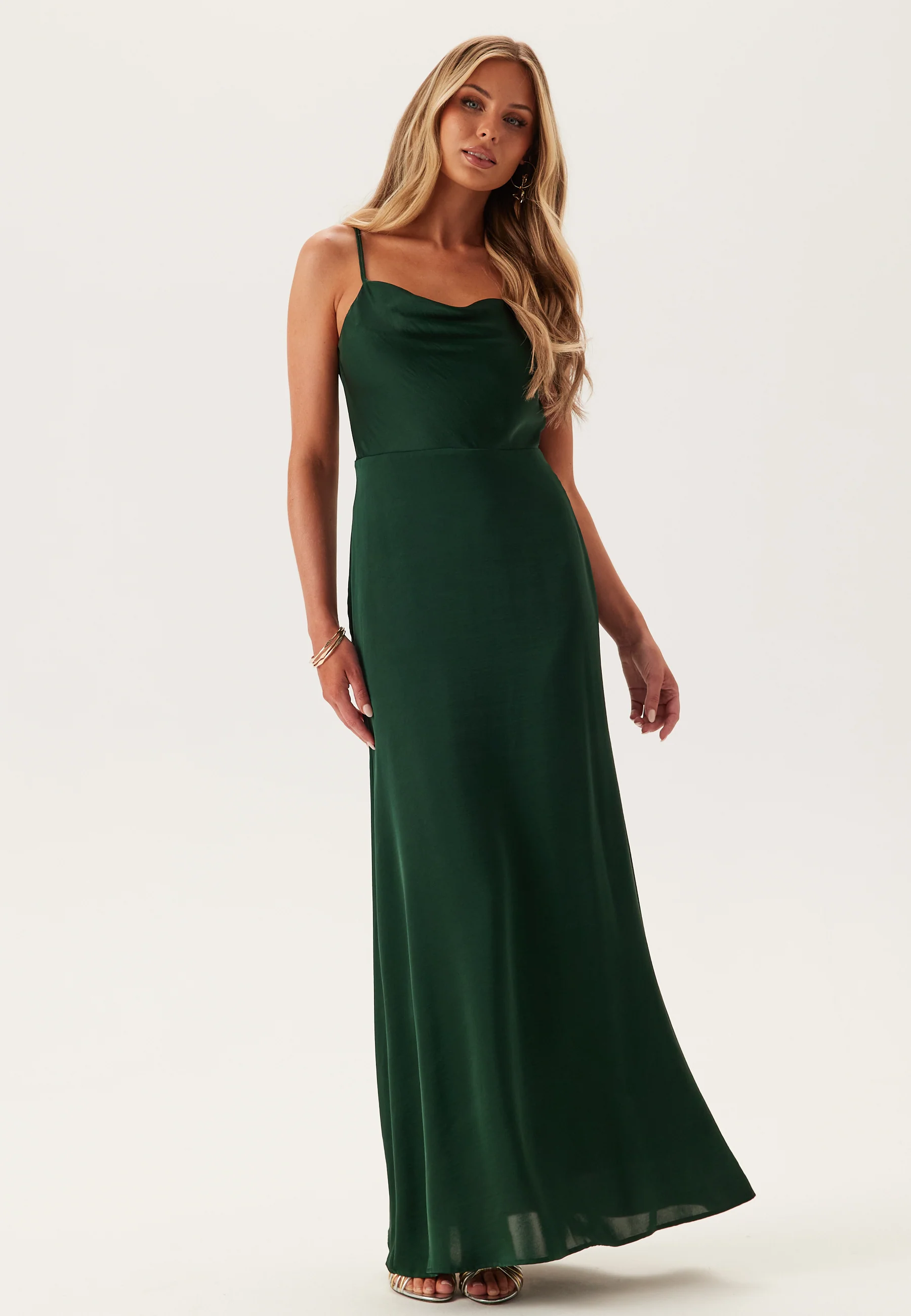 Waterfall Mermaid Satin Gown - Image 2