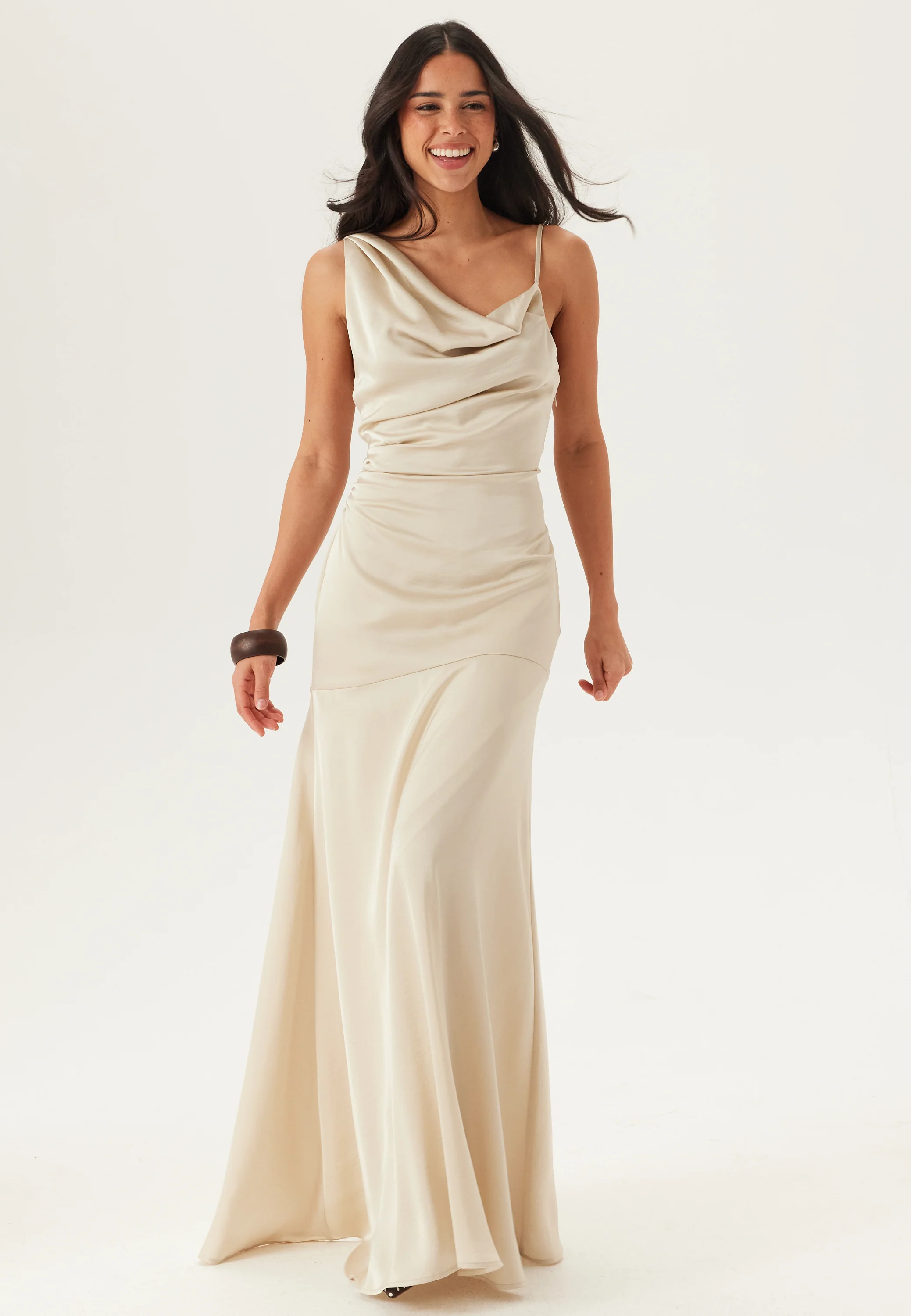 Waterfall Mermaid Satin Gown - Image 2