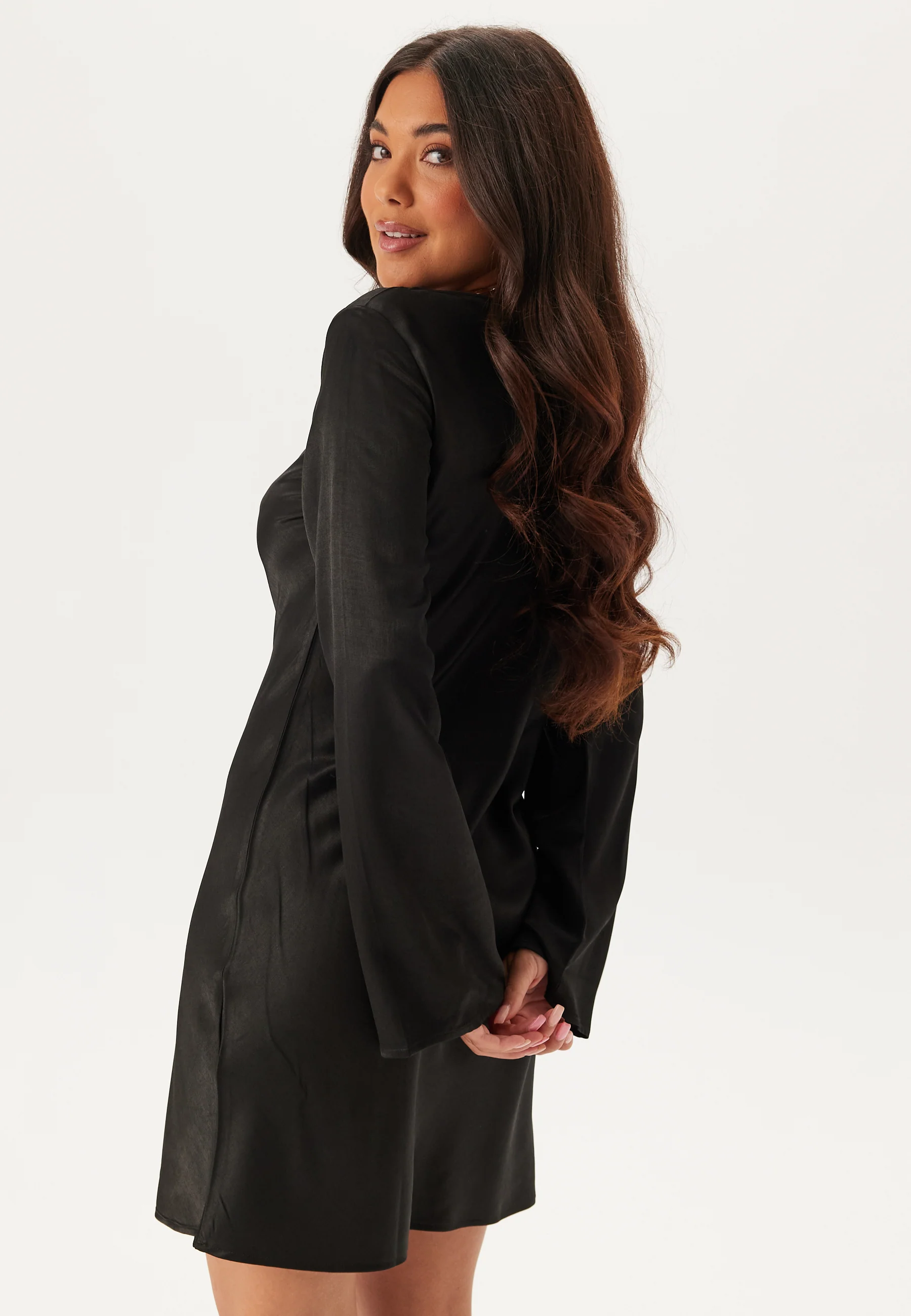 Waterfall Satin Dress - Image 2