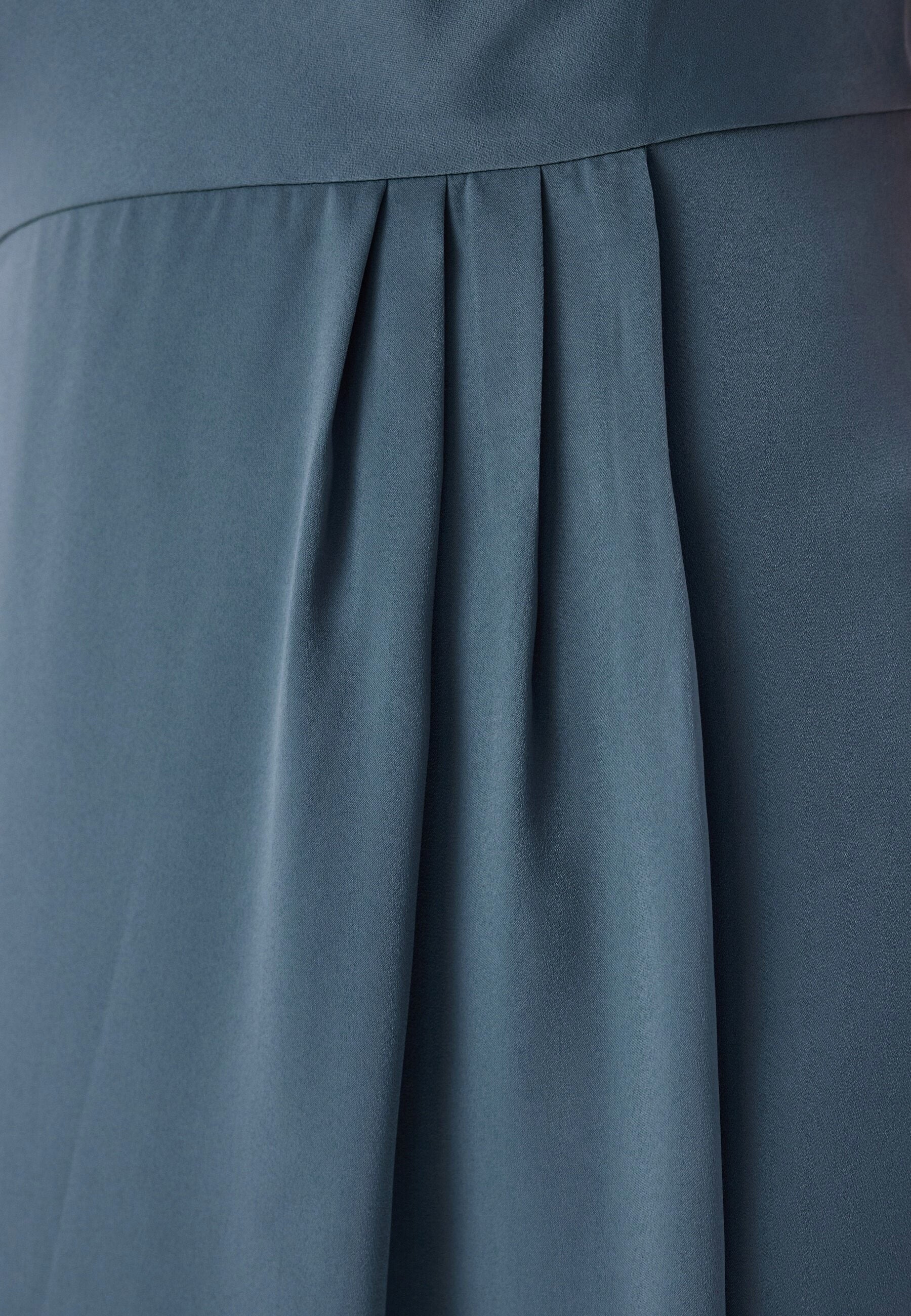 Waterfall Slit Satin Gown - Image 4