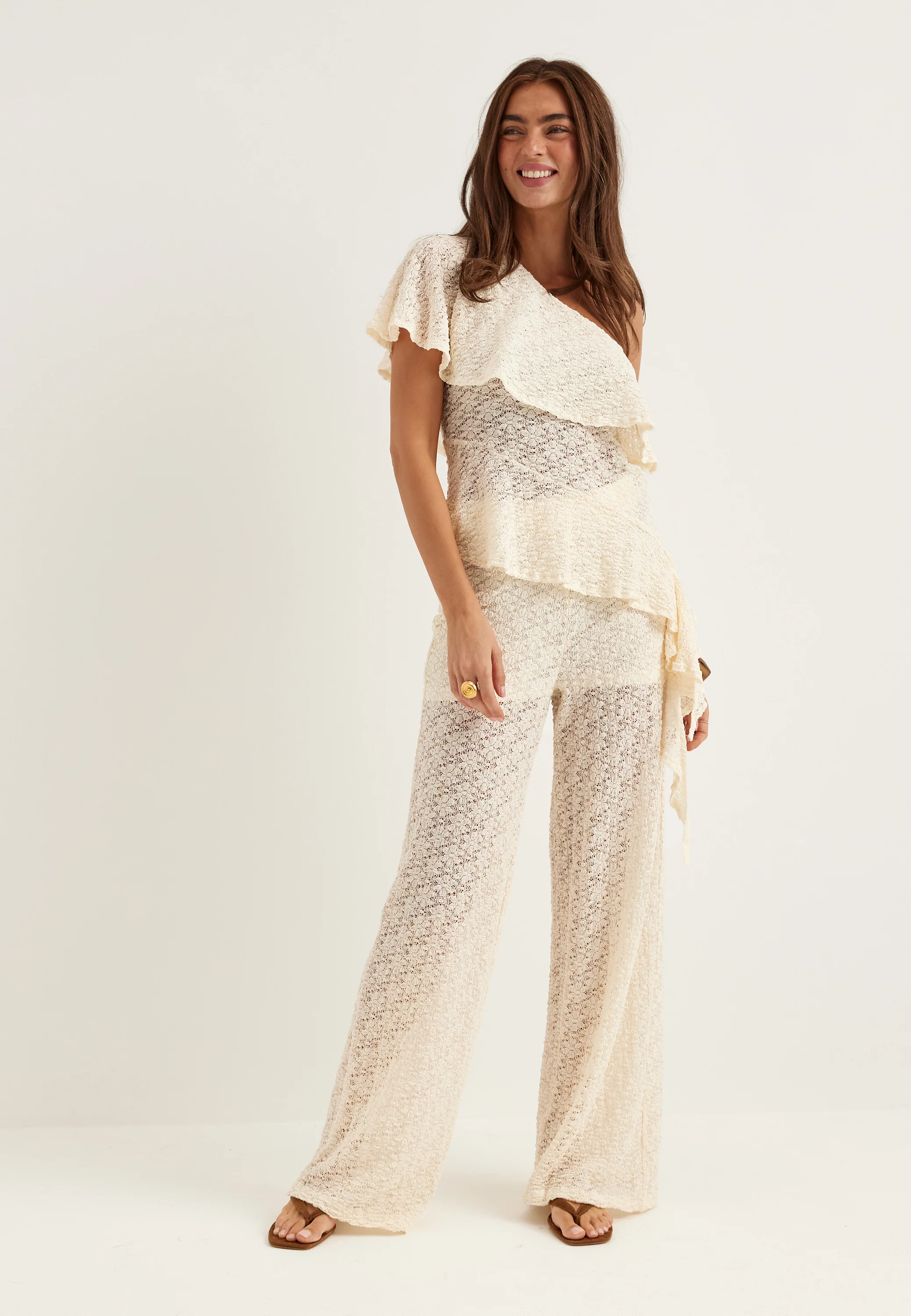 Wide Lace Trousers - Image 7