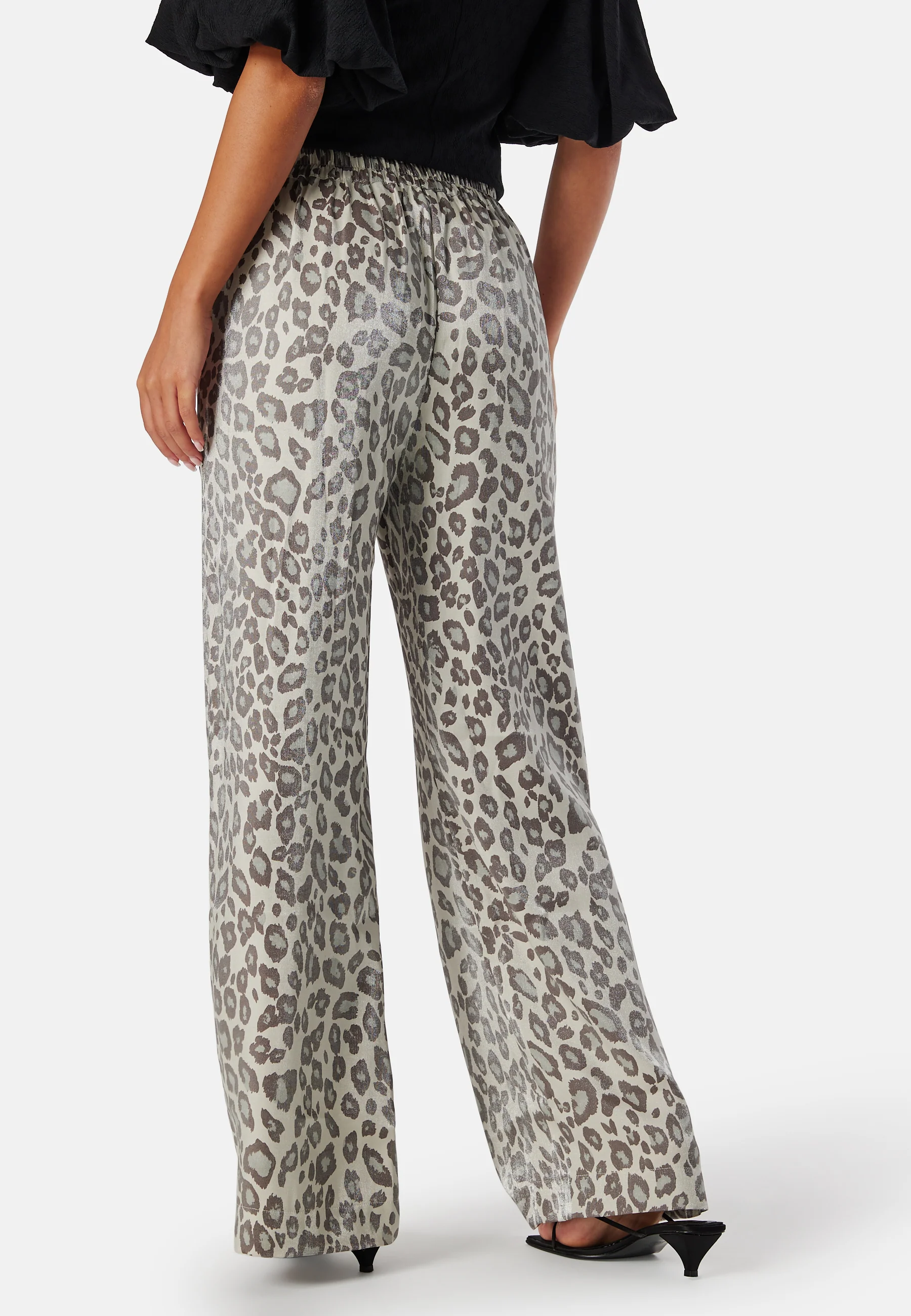 Wide Leg Shimmer Trousers - Image 4