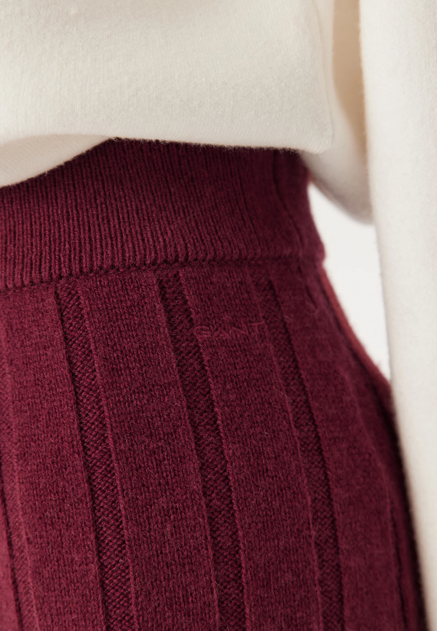 Wide Ribbed Wool Skirt - Image 4