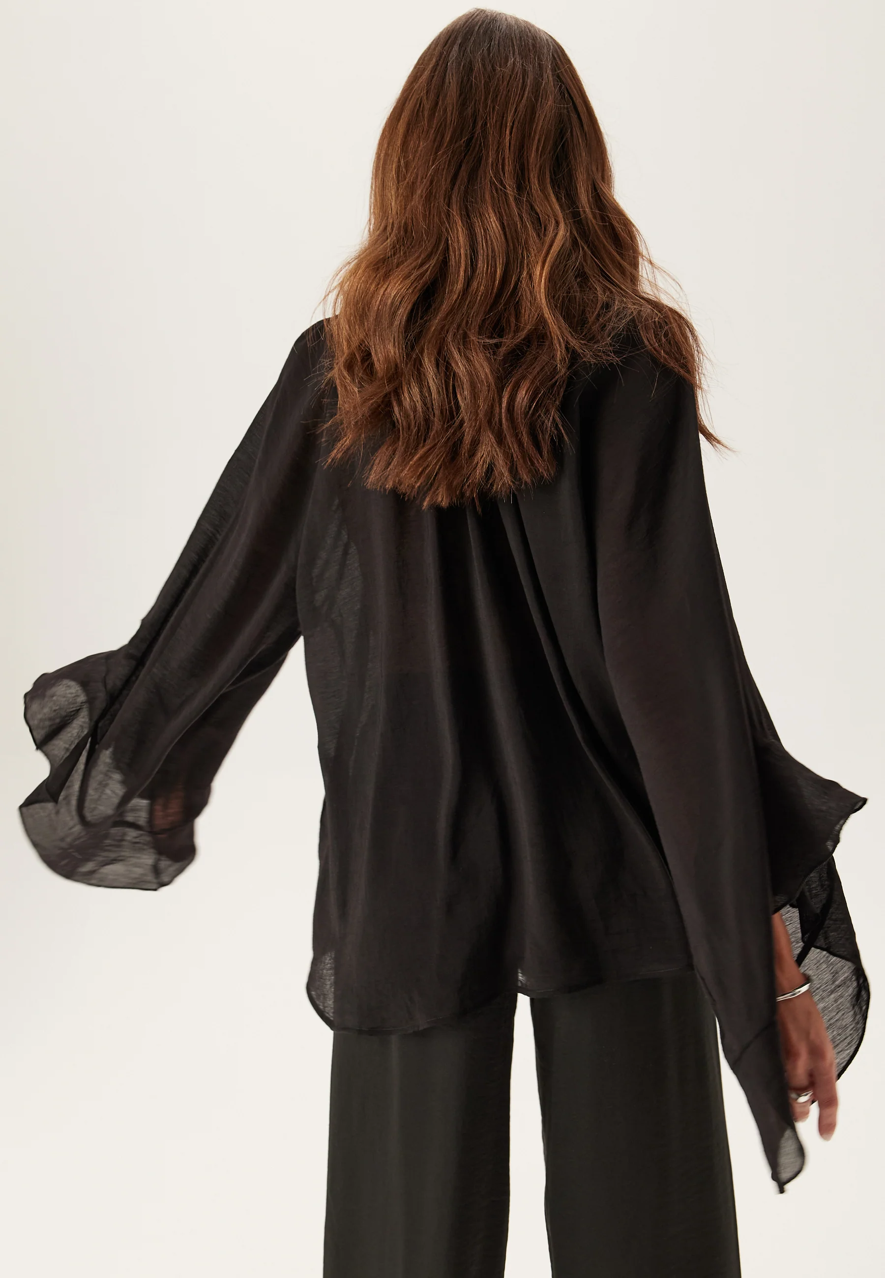 Wide Sleeve Bow Blouse - Image 2