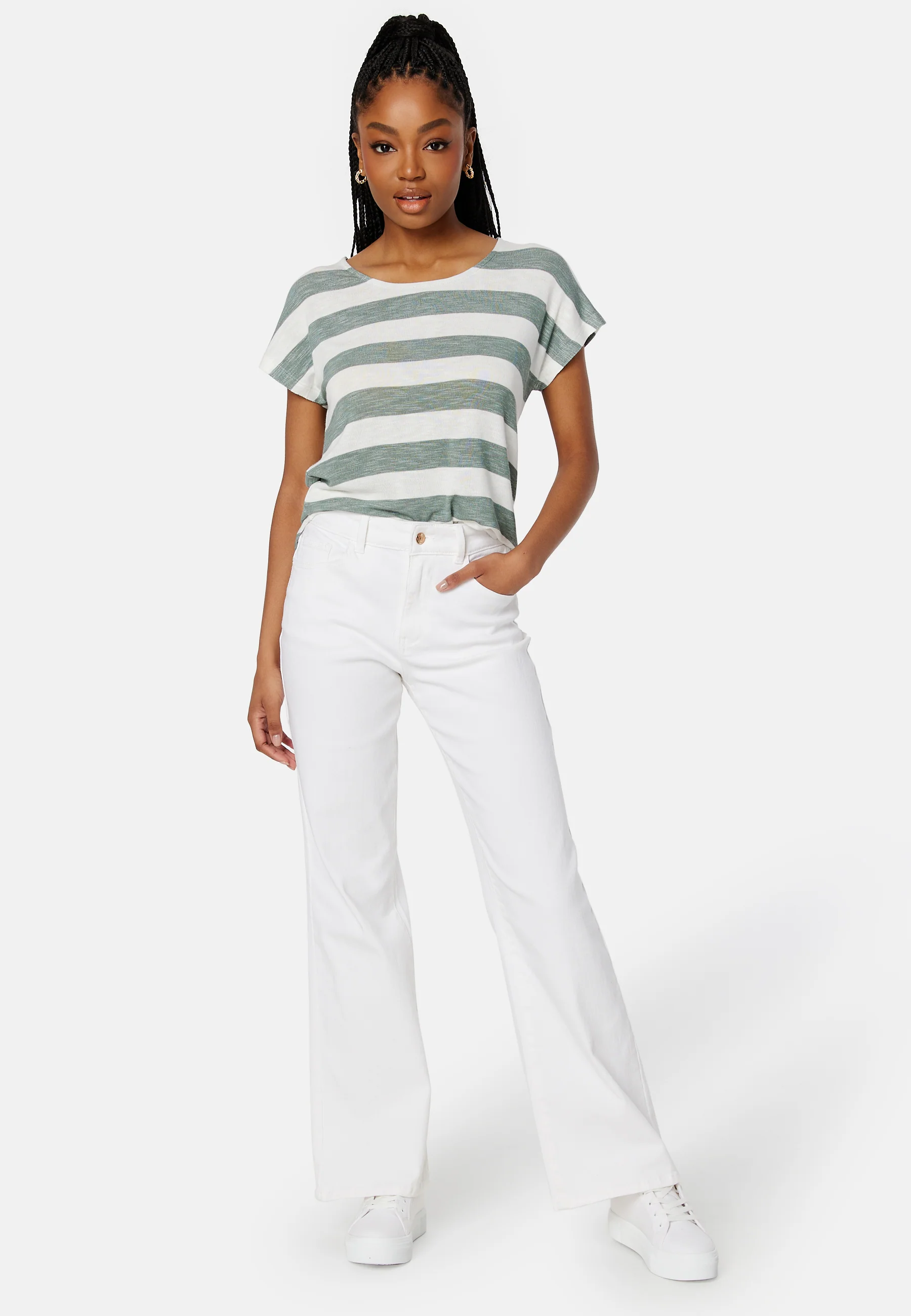 Wide Stripe S/L Top - Image 2