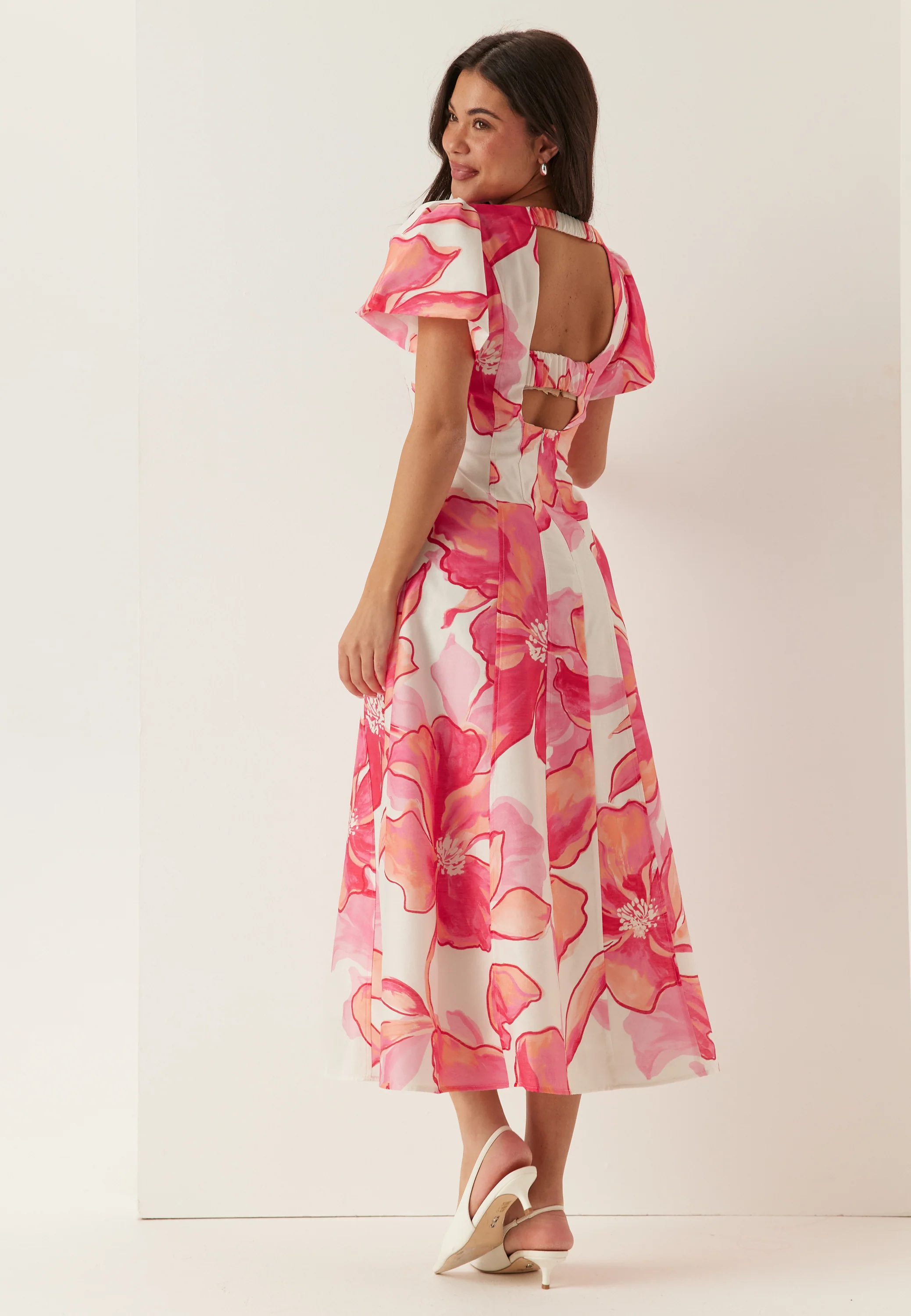 Wilda Flutter Sleeve Dress - Image 2