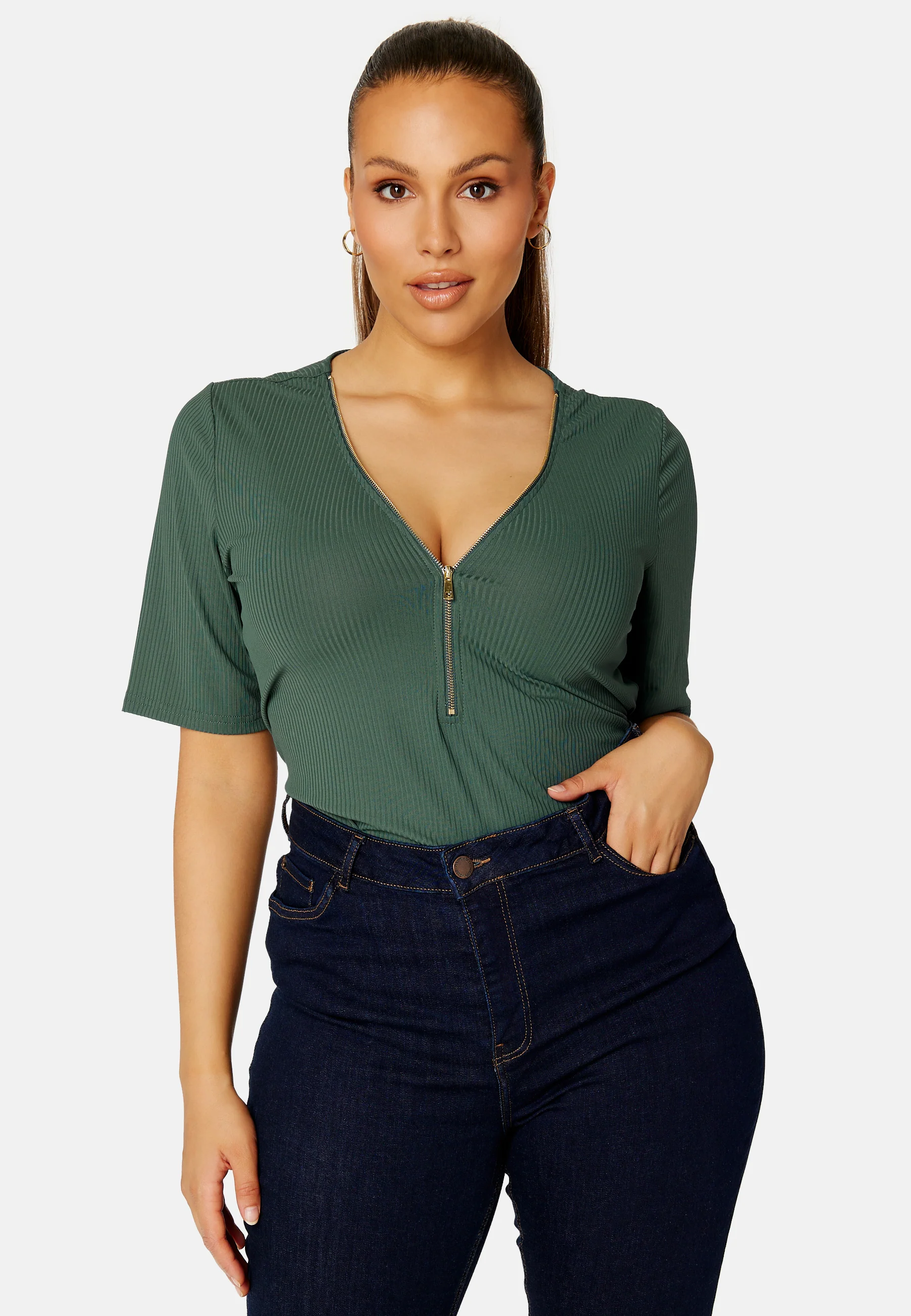Witney rib zip top - Image 5