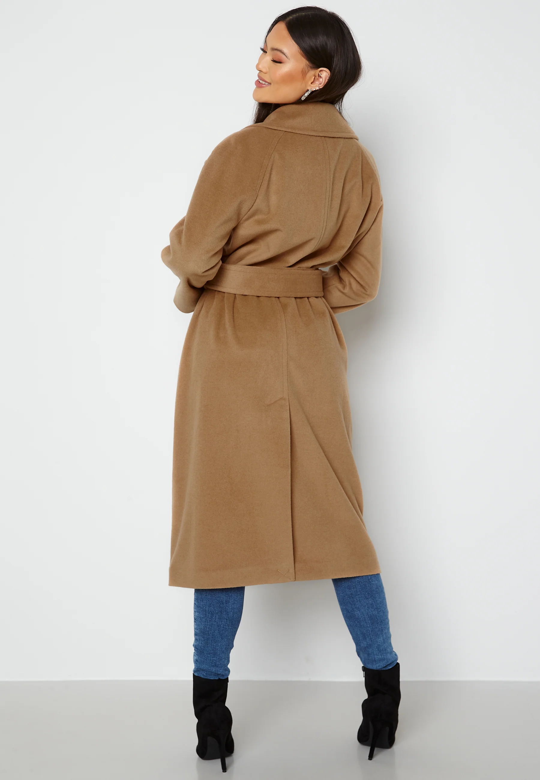 Wool Blend Belted Coat - Image 2